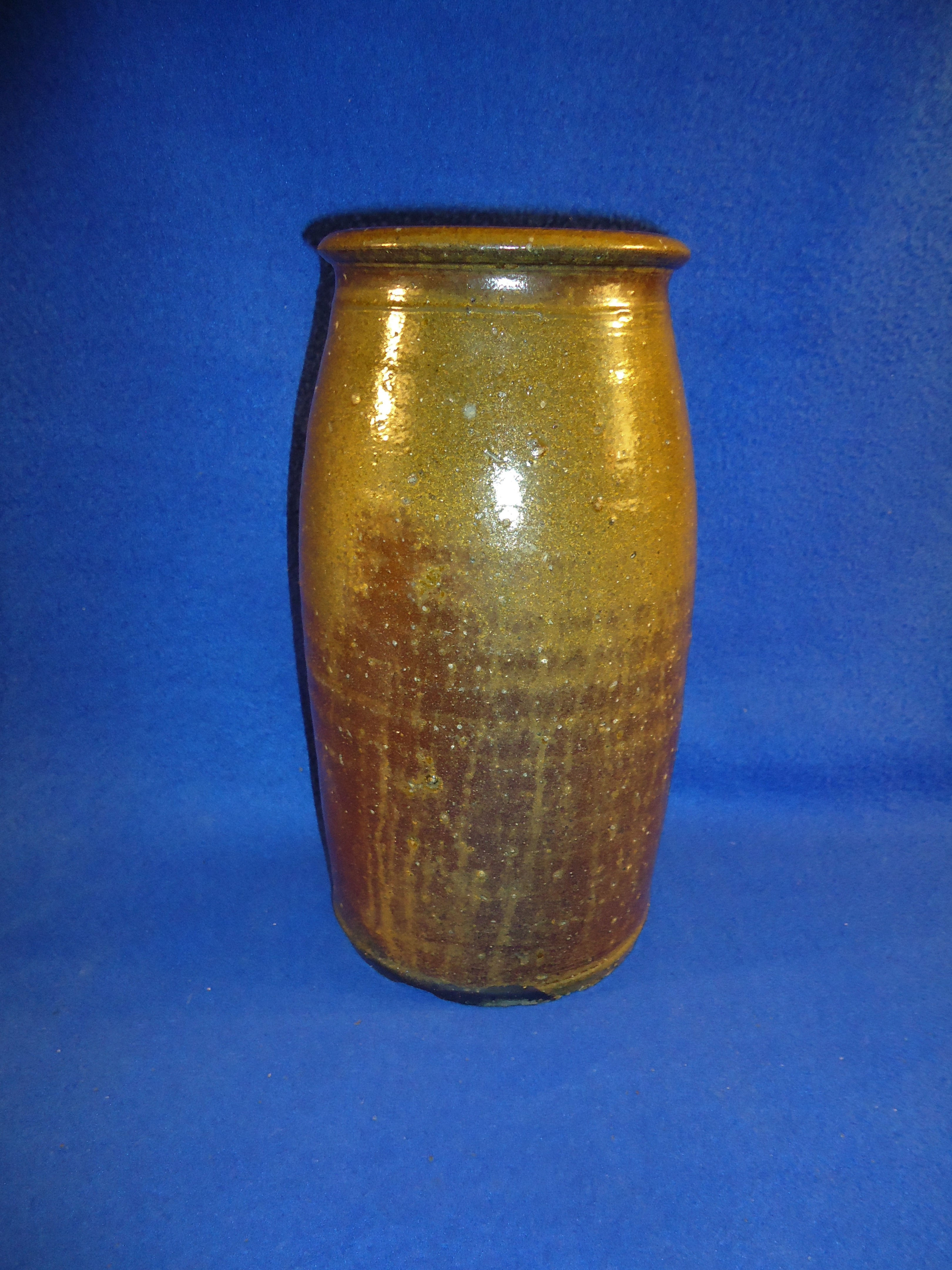 19th Century North Carolina 1 Gallon Stoneware Jar with Alkaline Glaze #5686