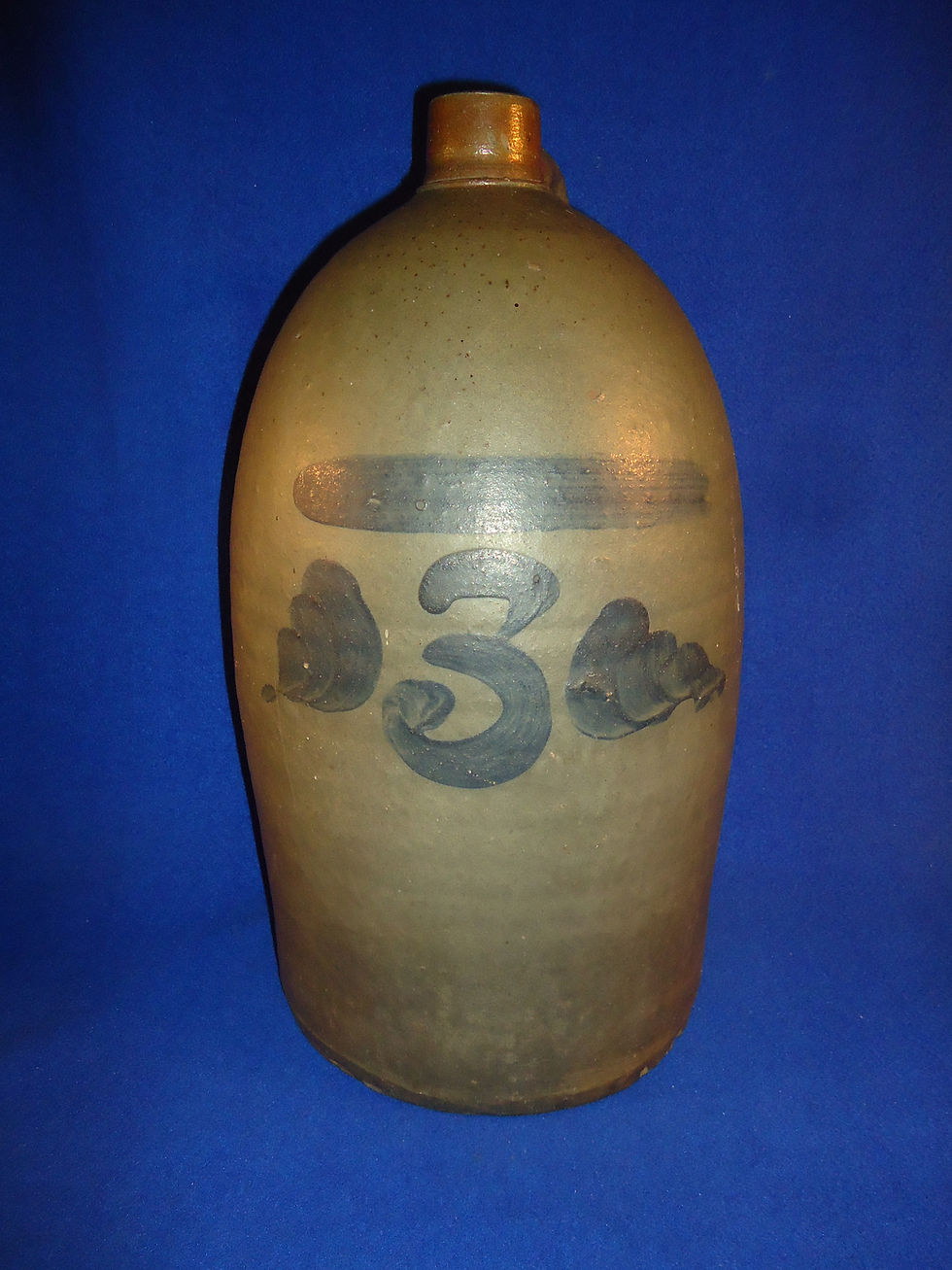 Circa 1880 3 Gallon Stoneware Jug, att. West Virginia #11172