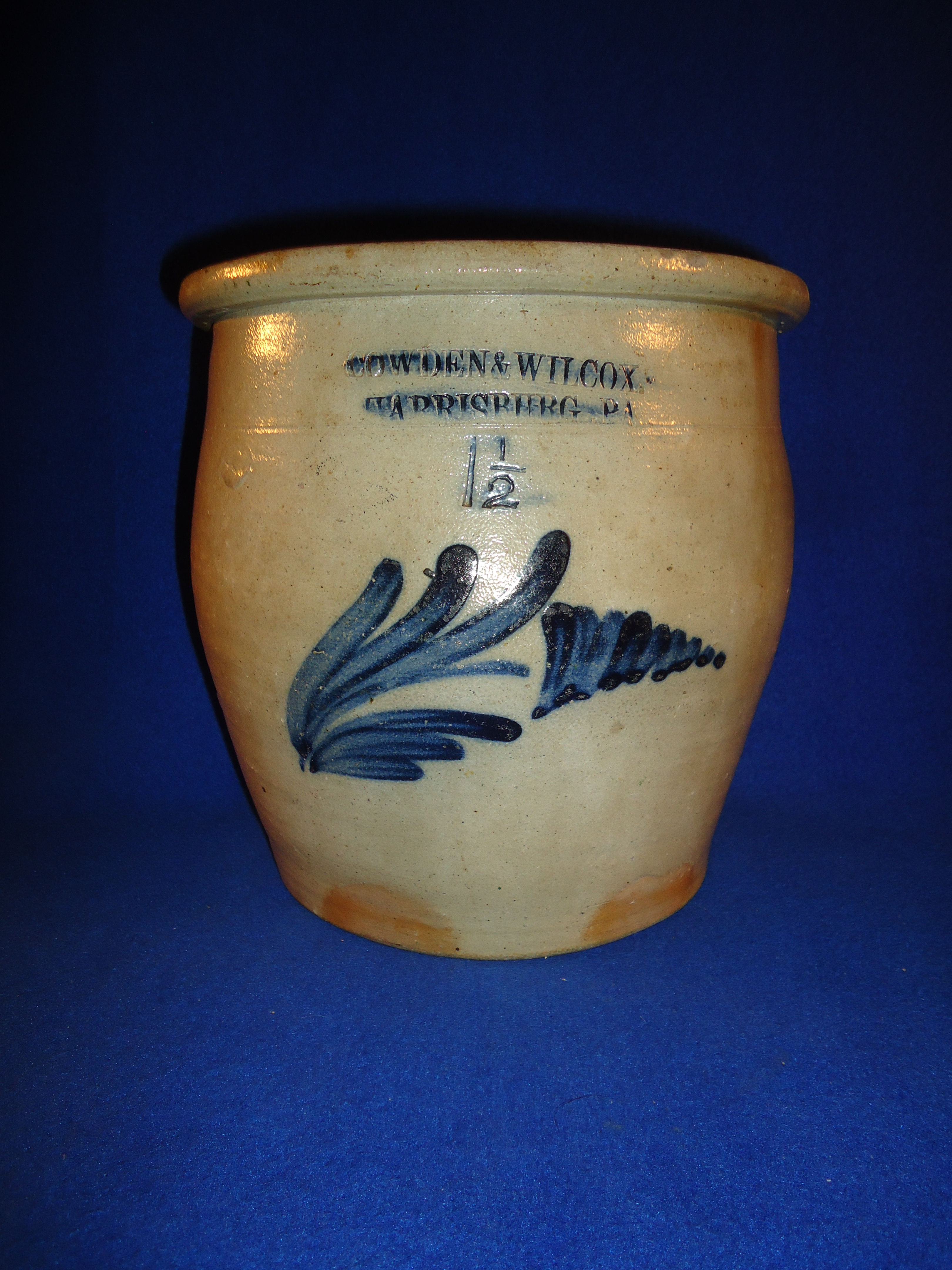 Cowden & Wilcox, Harrisburg, West Virginia Stoneware Cream Pot #12012