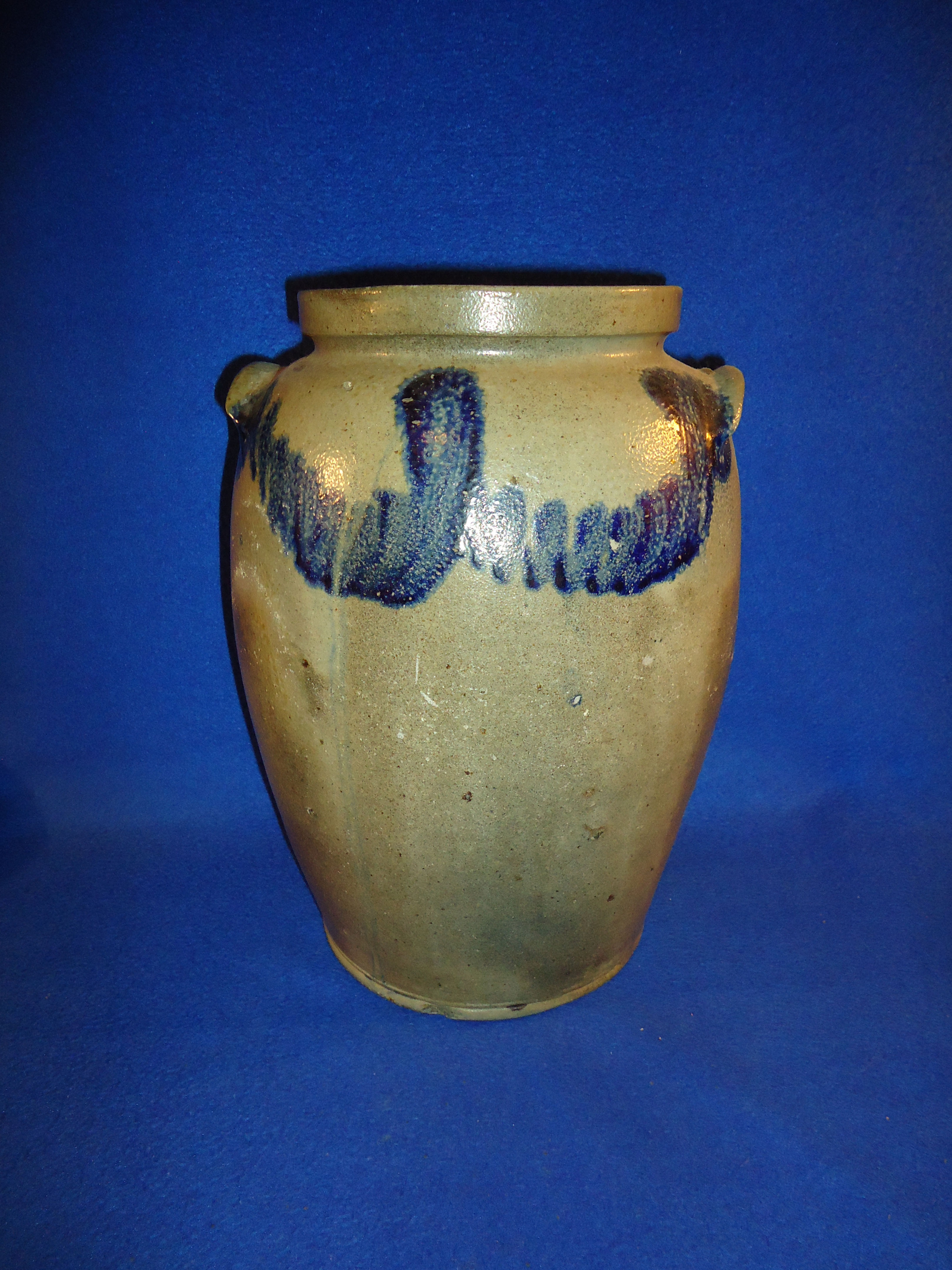 Circa 1830 Stoneware Ovoid Jar from Baltimore, Maryland #1194