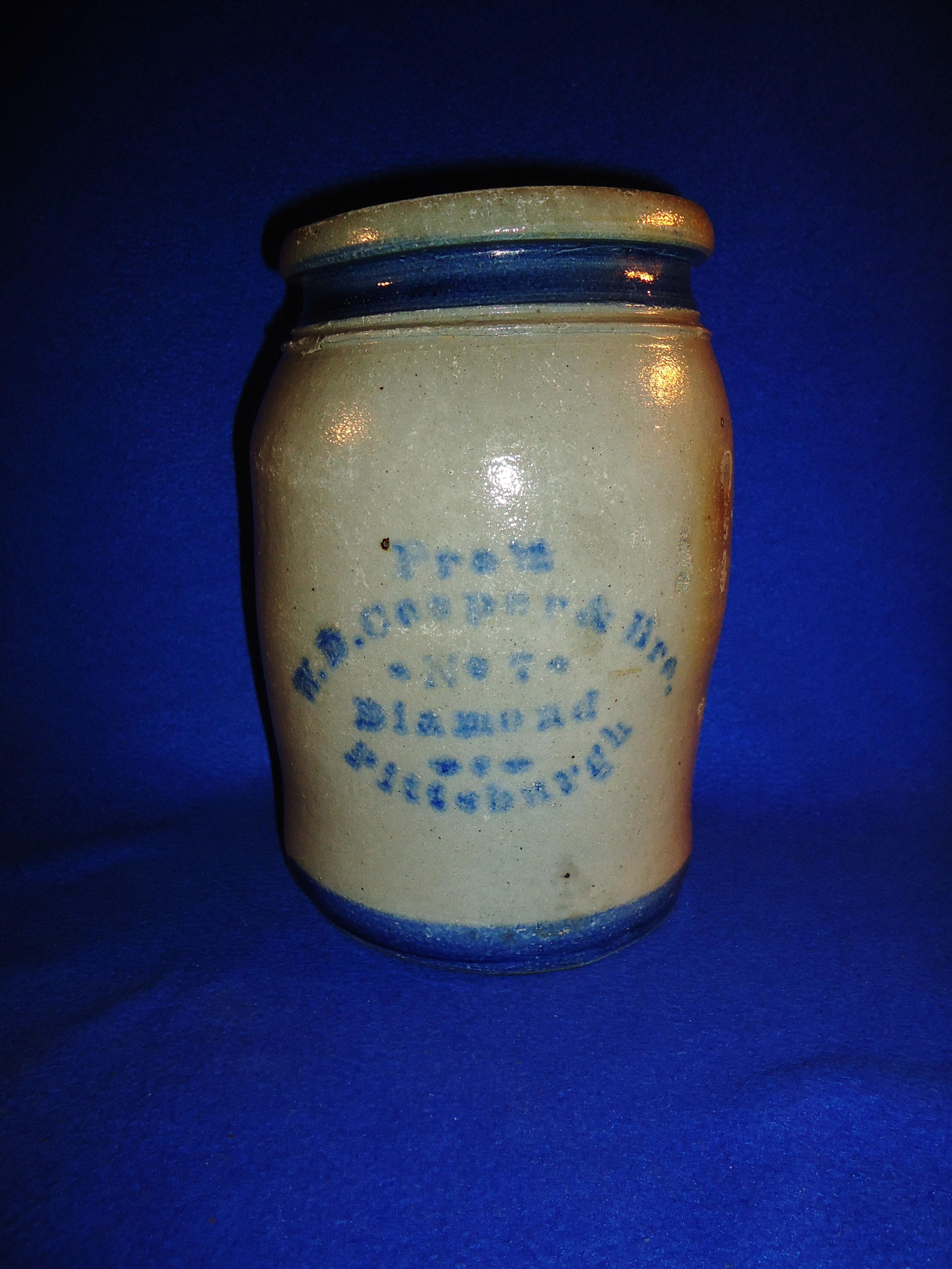 W. D. Cooper, Pittsburgh, Pennsylvania Stoneware Jar #9682