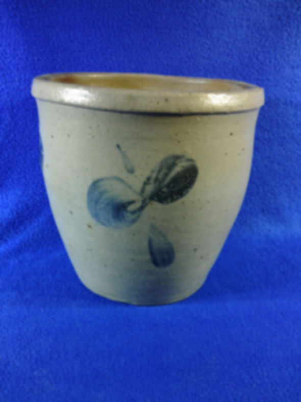 Circa 1870 1g Stoneware Cream Pot with Clovers, Baltimore, Maryland #12727