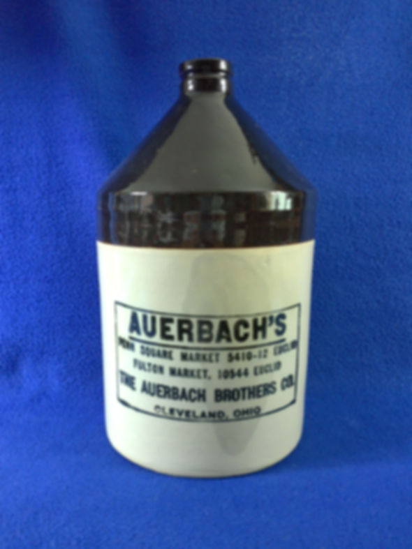 Auerbach's, Cleveland, Ohio Stoneware Jug #12593