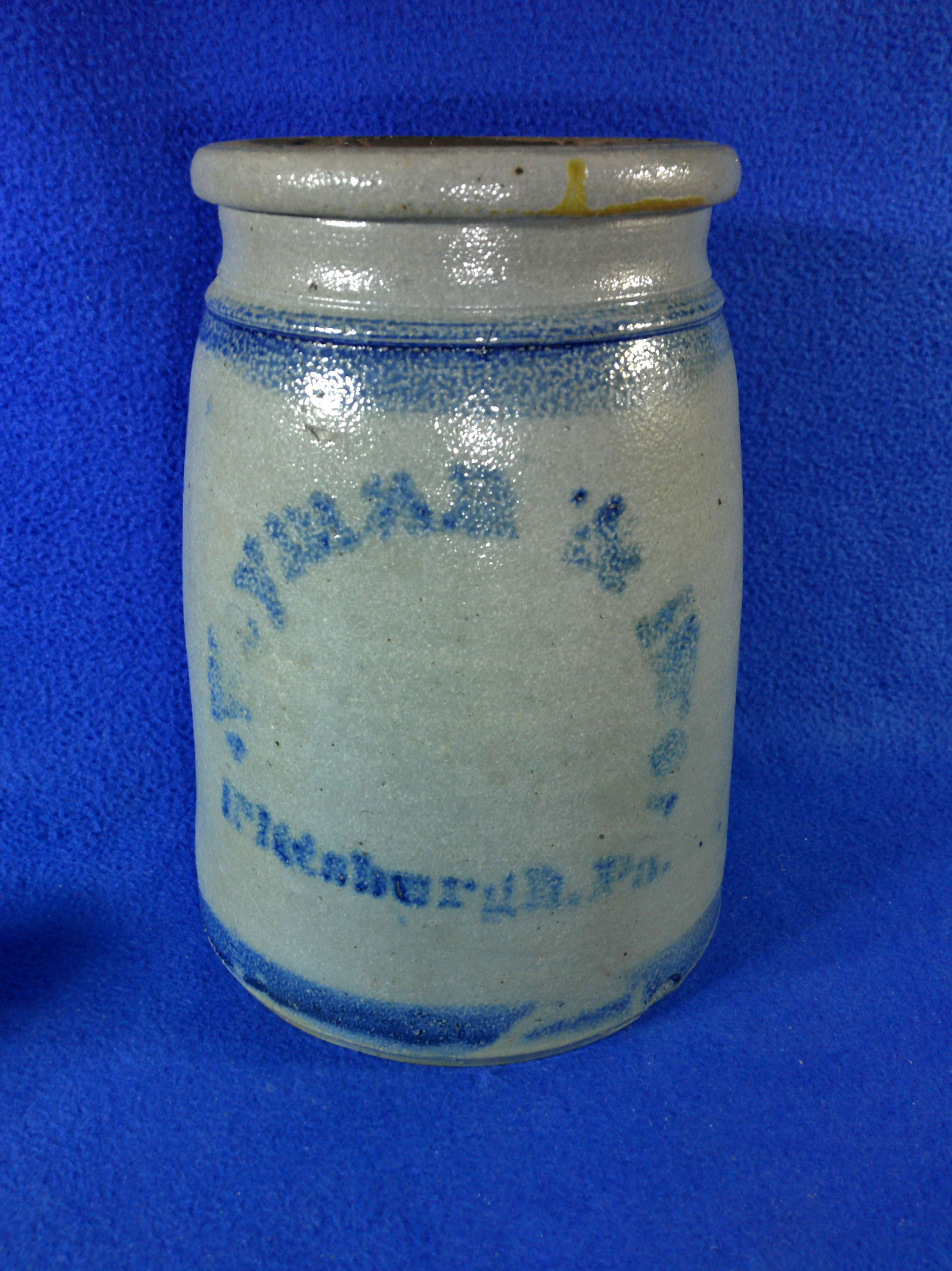 Weyman & Bro., Pittsburgh, Pennsylvania Stoneware Snuff Jar #13219