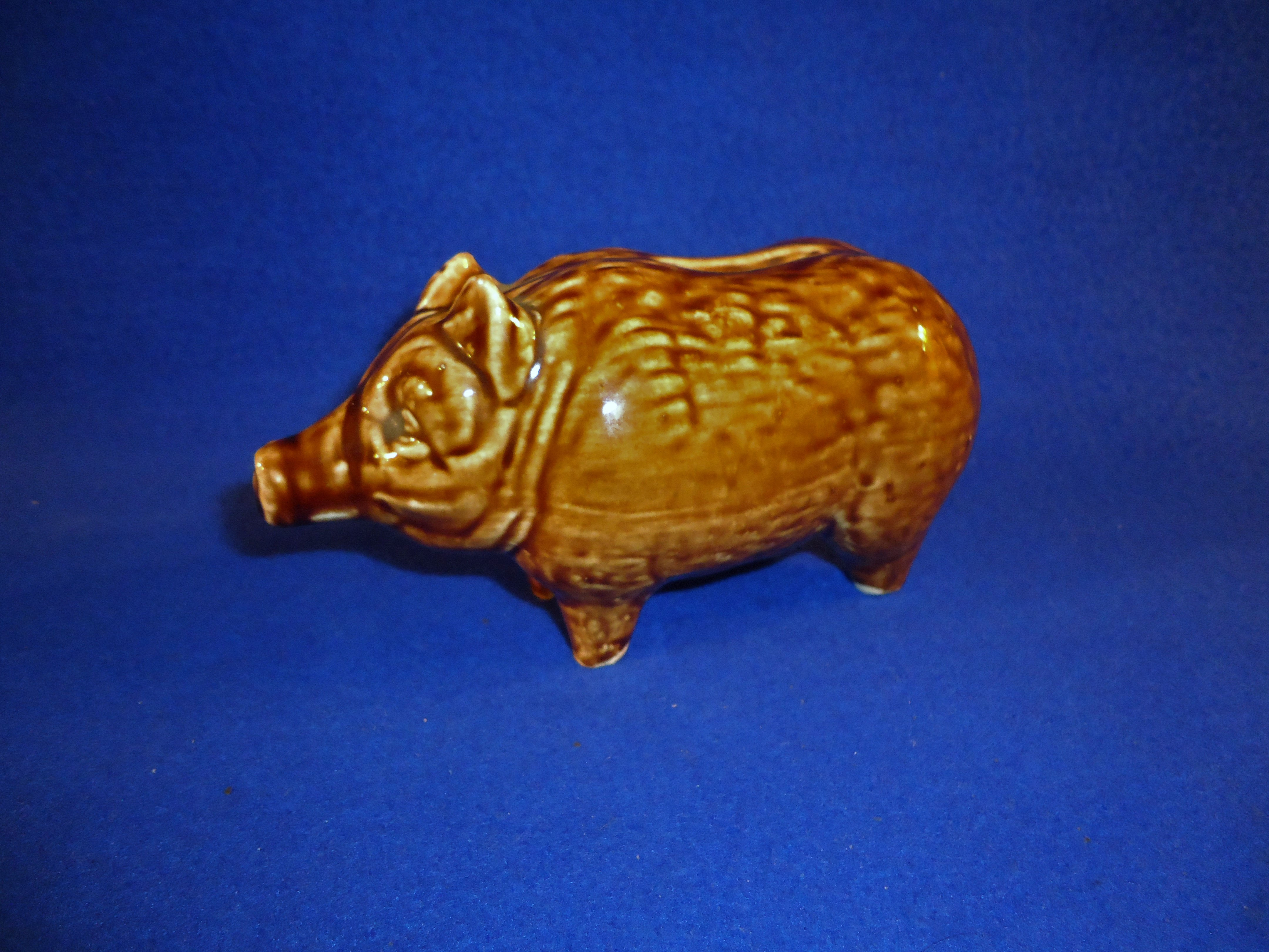 Yellow Ware Piggy Bank from Austria with Treacle Glaze, #4778