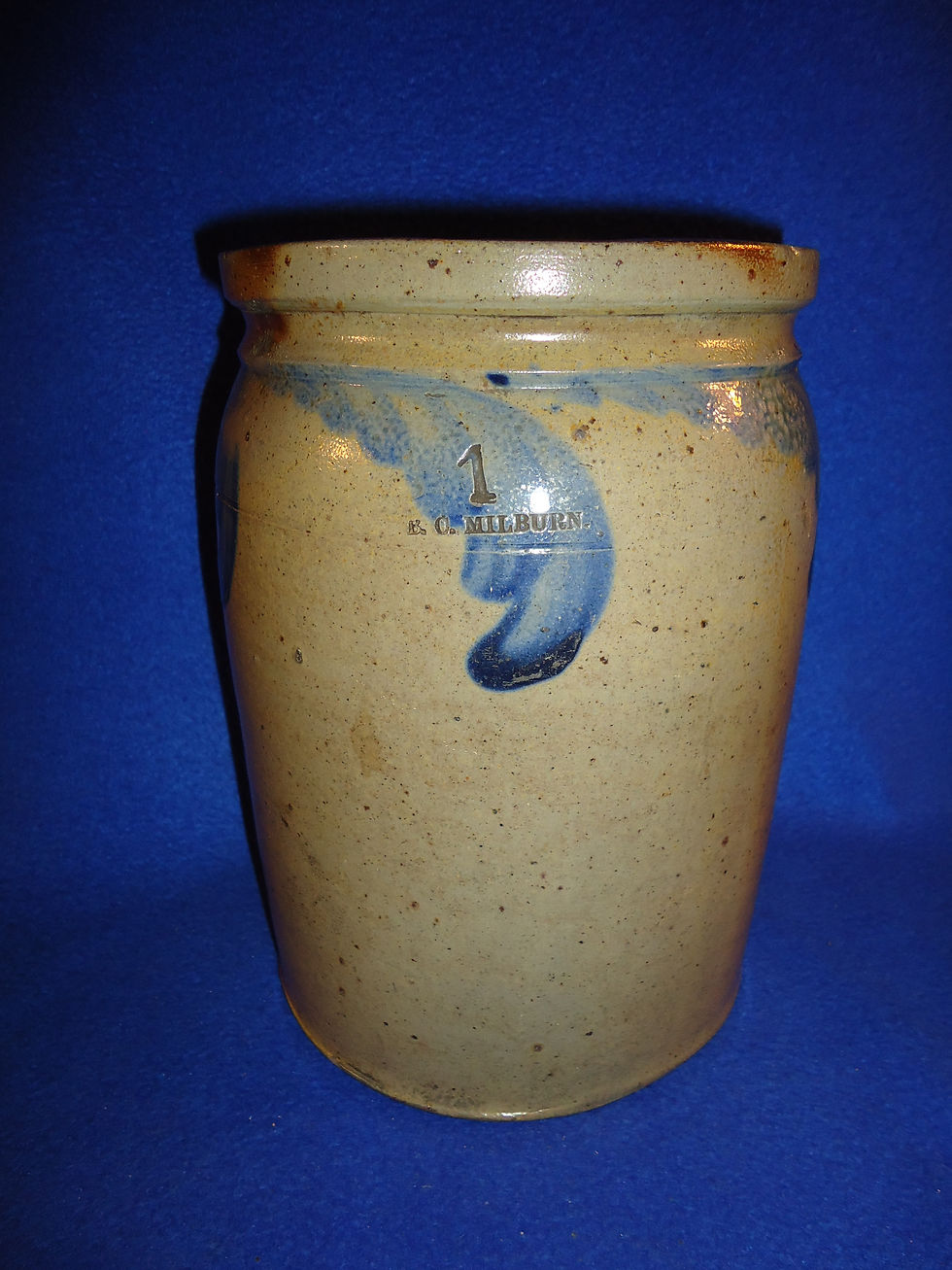 B. C. Milburn, Alexandria, Virginia Stoneware Jar with Vining #10034