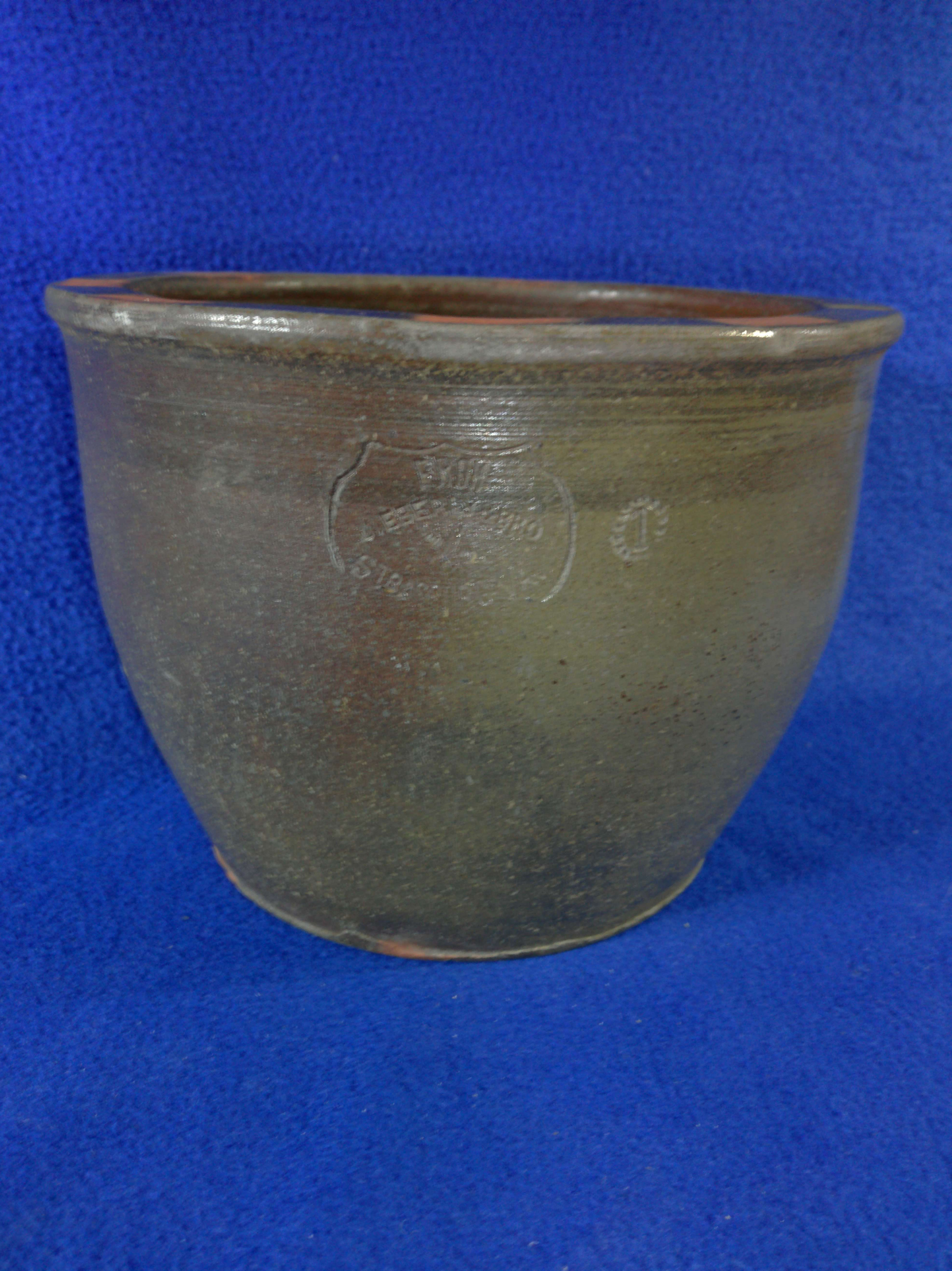 J. Eberly & Bro., Strasburg, Virginia Stoneware 1 Gallon Stoneware Bowl #13185
