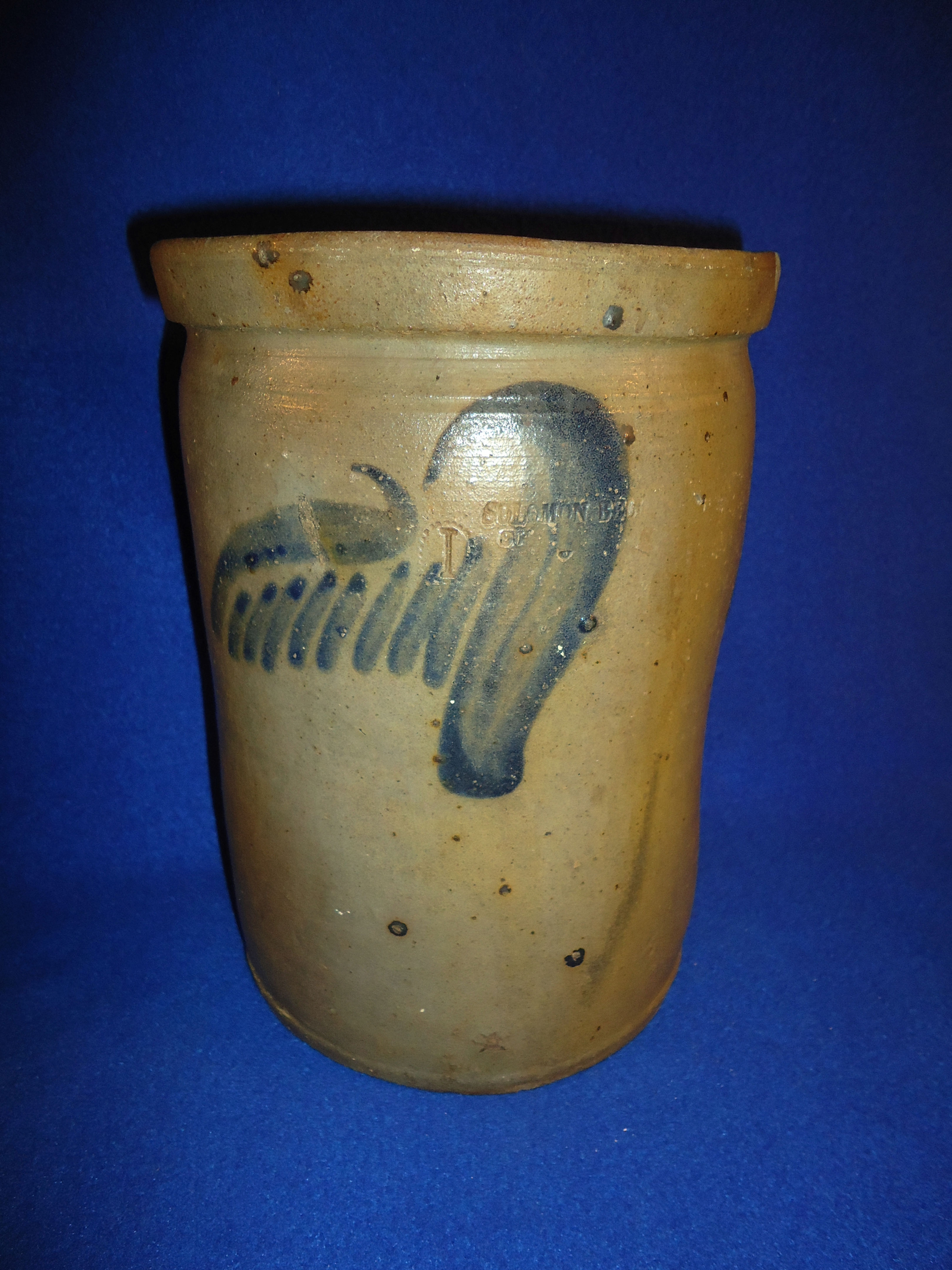 Solomon Bell, Strasburg, Virginia Stoneware Jar #10773