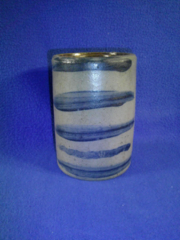 Circa 1870 Stoneware Stovepipe 5 Striper from SW Pennsylvania #12061