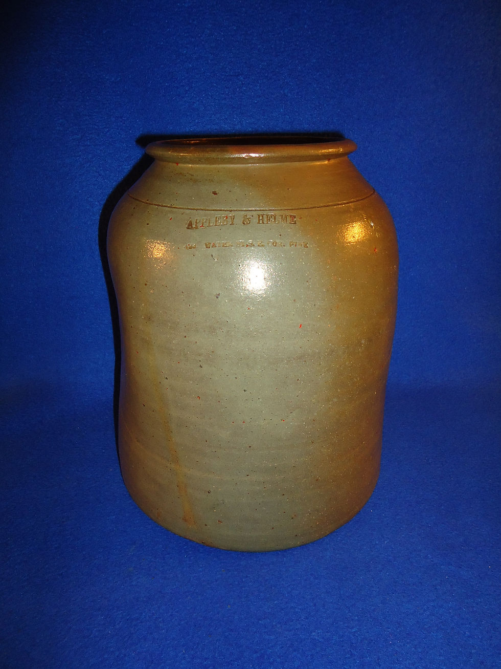 Appleby & Helme, Helmetta, New Jersey Stoneware Snuff Jar #9100