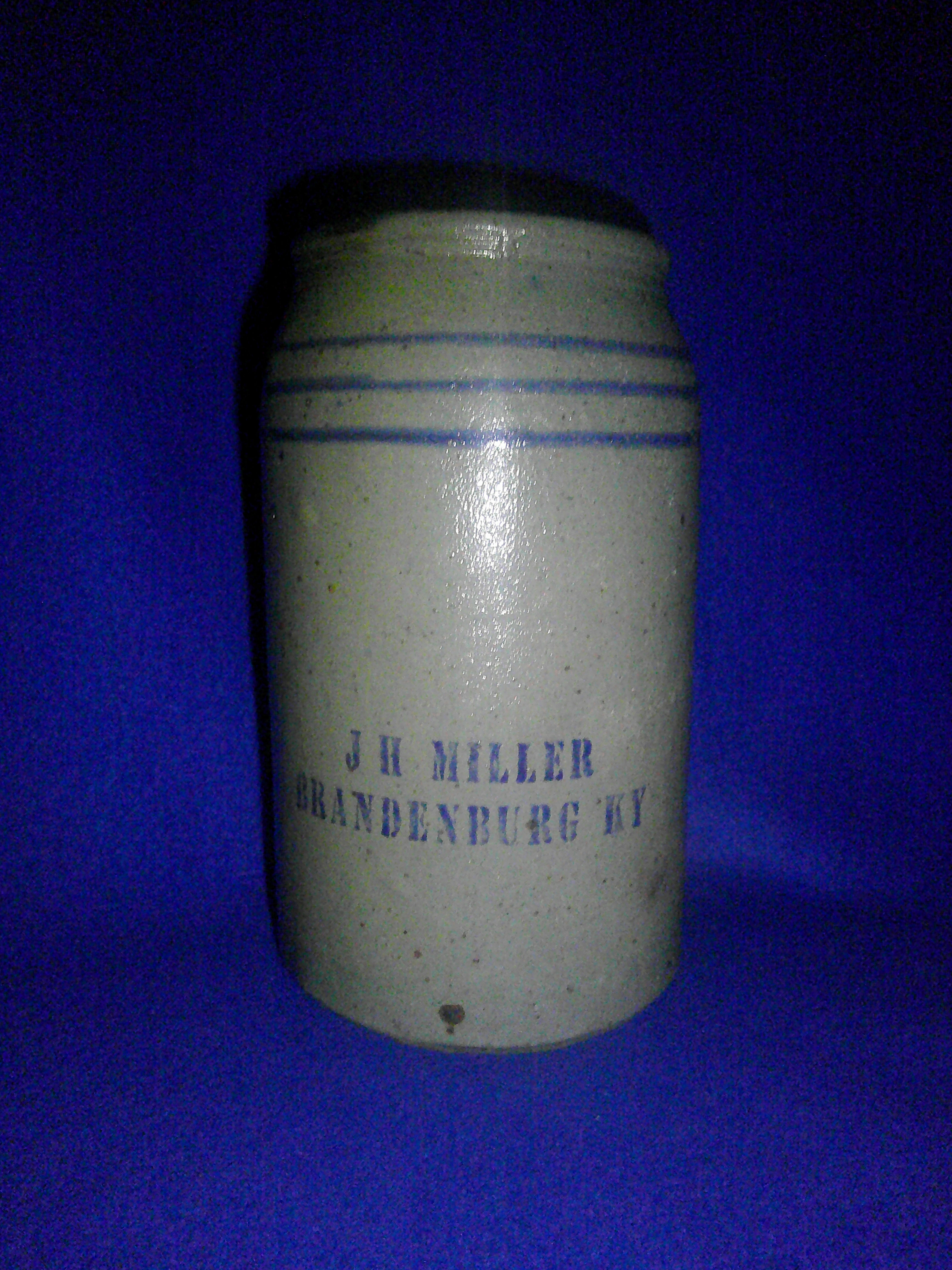 J. H. Miller, Brandenburg, Kentucky Stoneware Wax Sealer #12031
