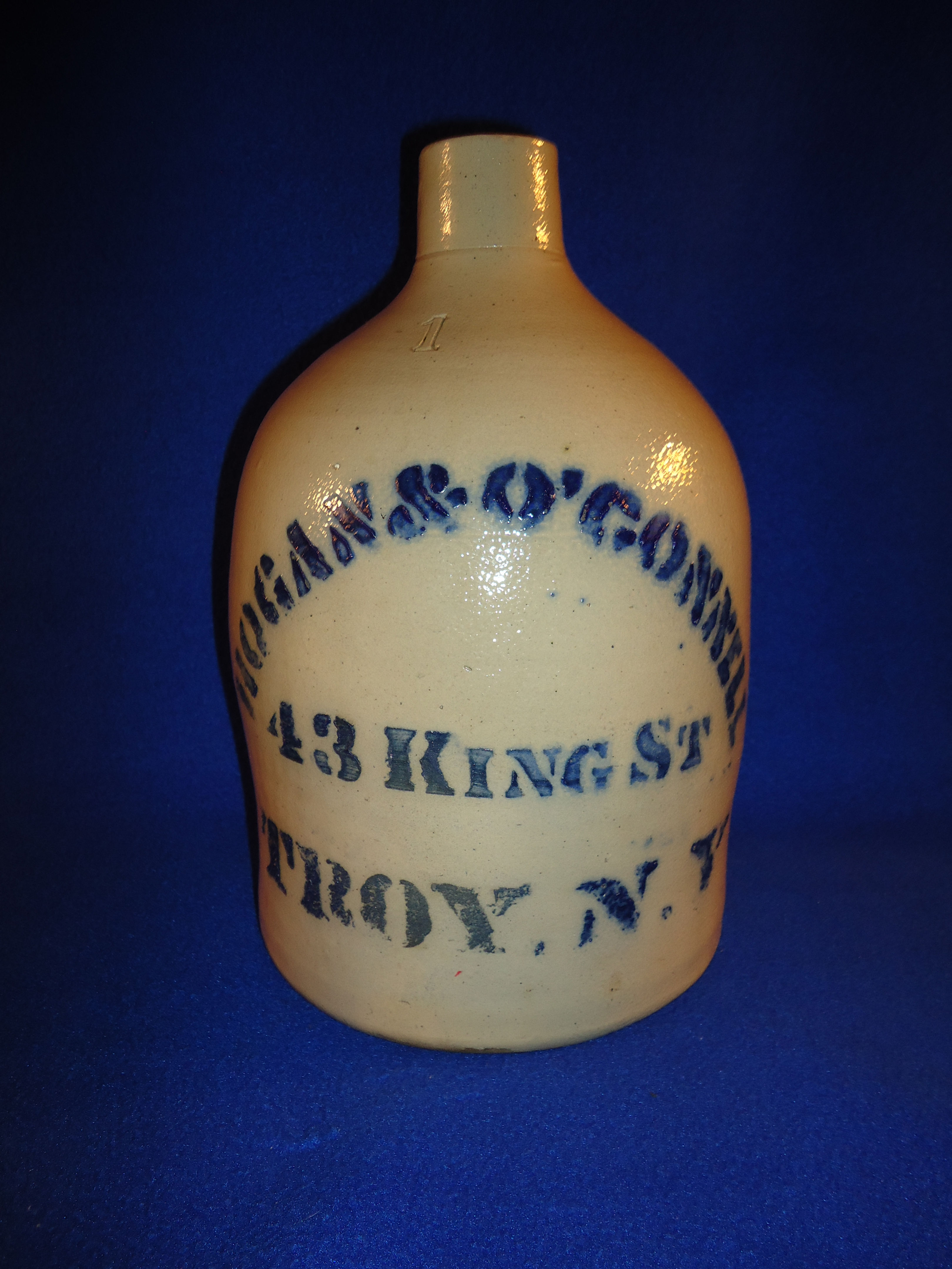 Hogan & O'Connell, Troy, N.Y. Stoneware Merchant Jug #6384