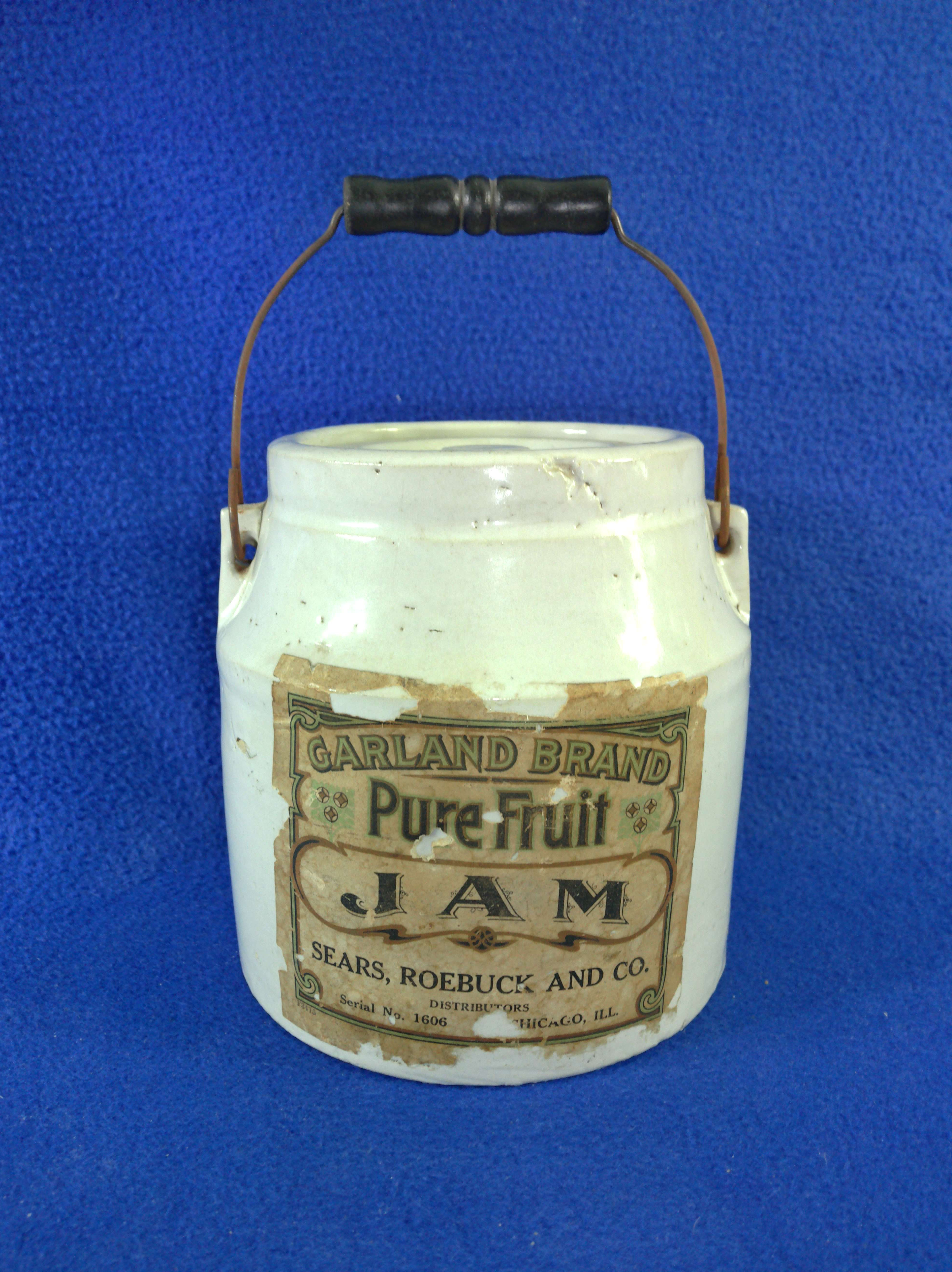 Sears & Roebuck Stoneware Fruit Jam Stoneware Jar #12901