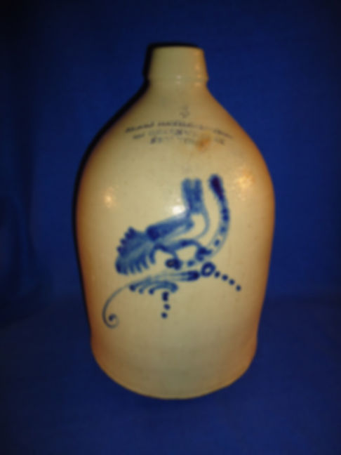 James Hetherington, New York City, Stoneware 4g Jug with Bird on a Branch #1168