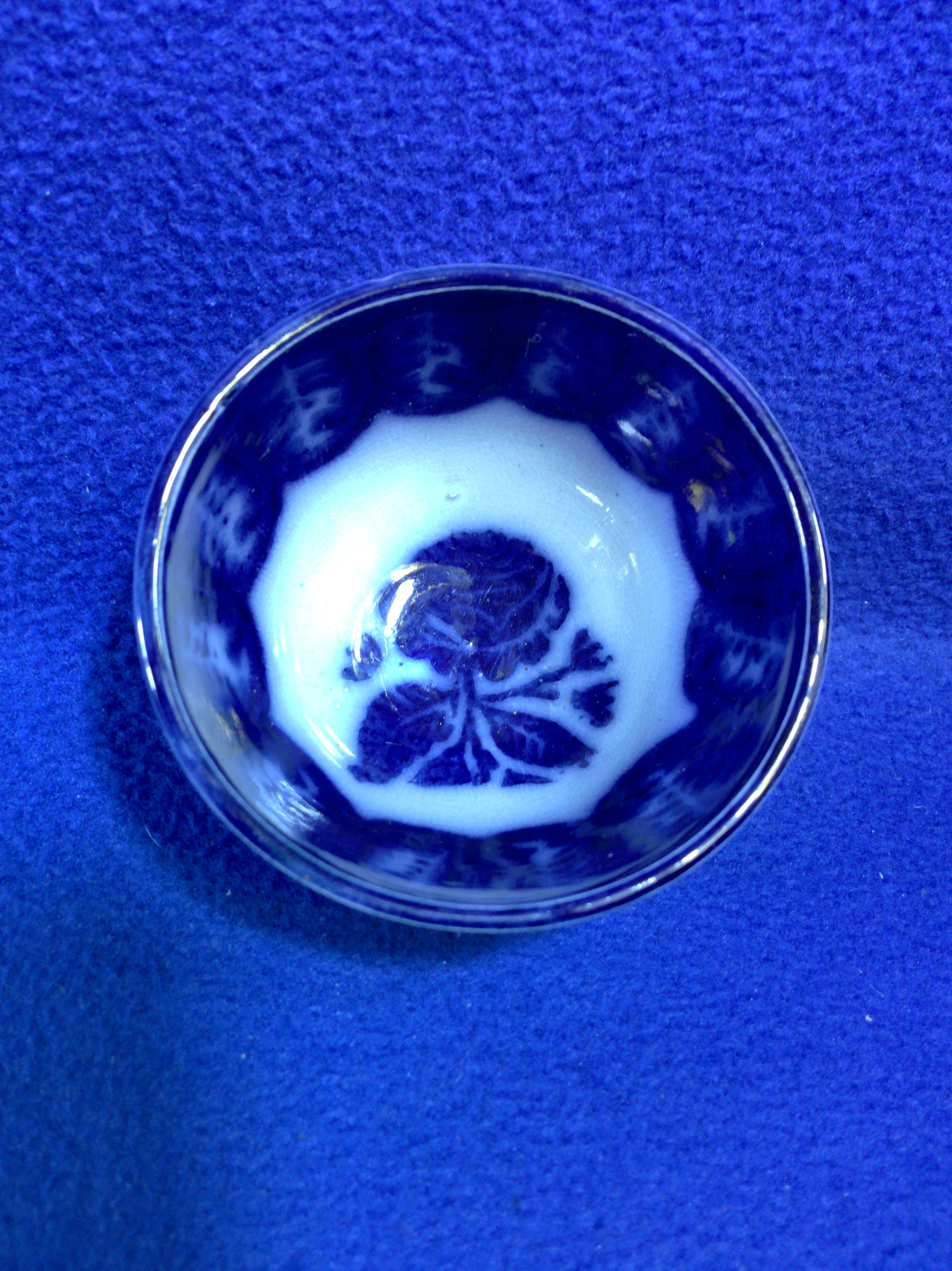 19th Century Scottish or Dutch Flow Spongeware Bowl with Rose #12325