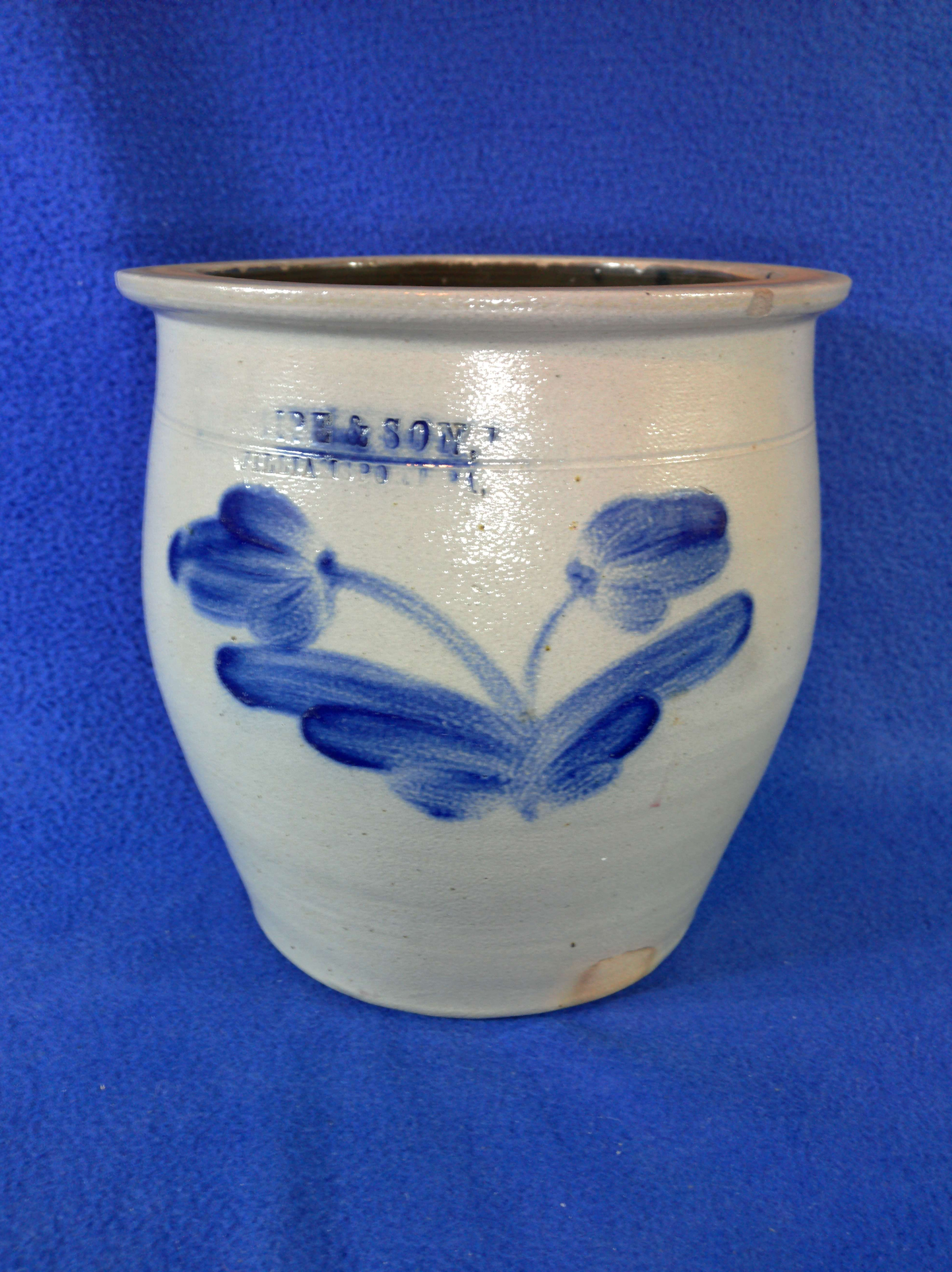 Sipe and Son, Williamsport, Pennsylvania Stoneware Cream Pot #13067