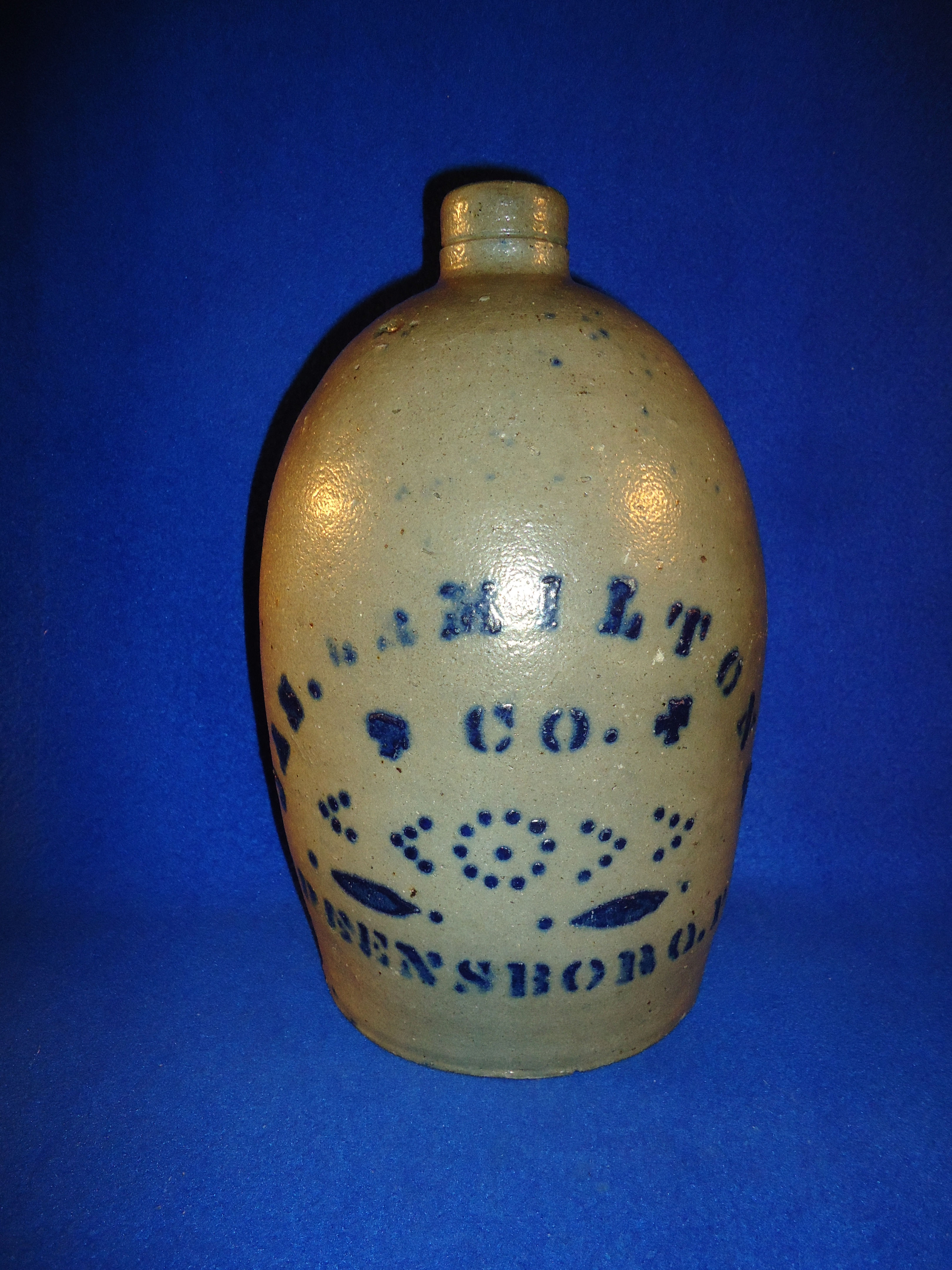 James Hamilton, Greensboro, Pennsylvania Stoneware Jug #11670