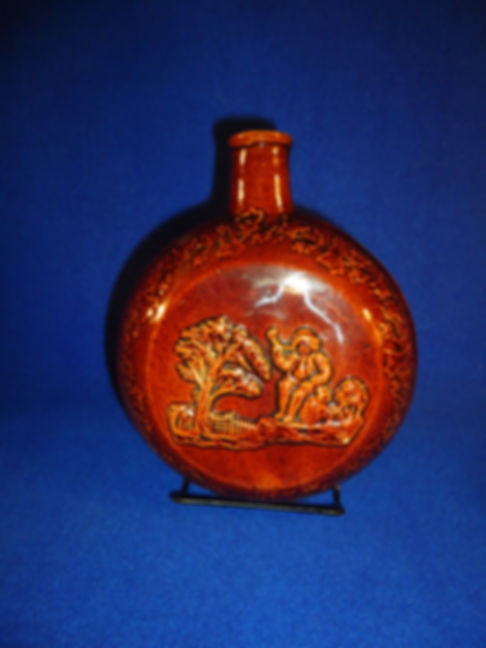 19th Century Yellow Ware Round Flask #1275