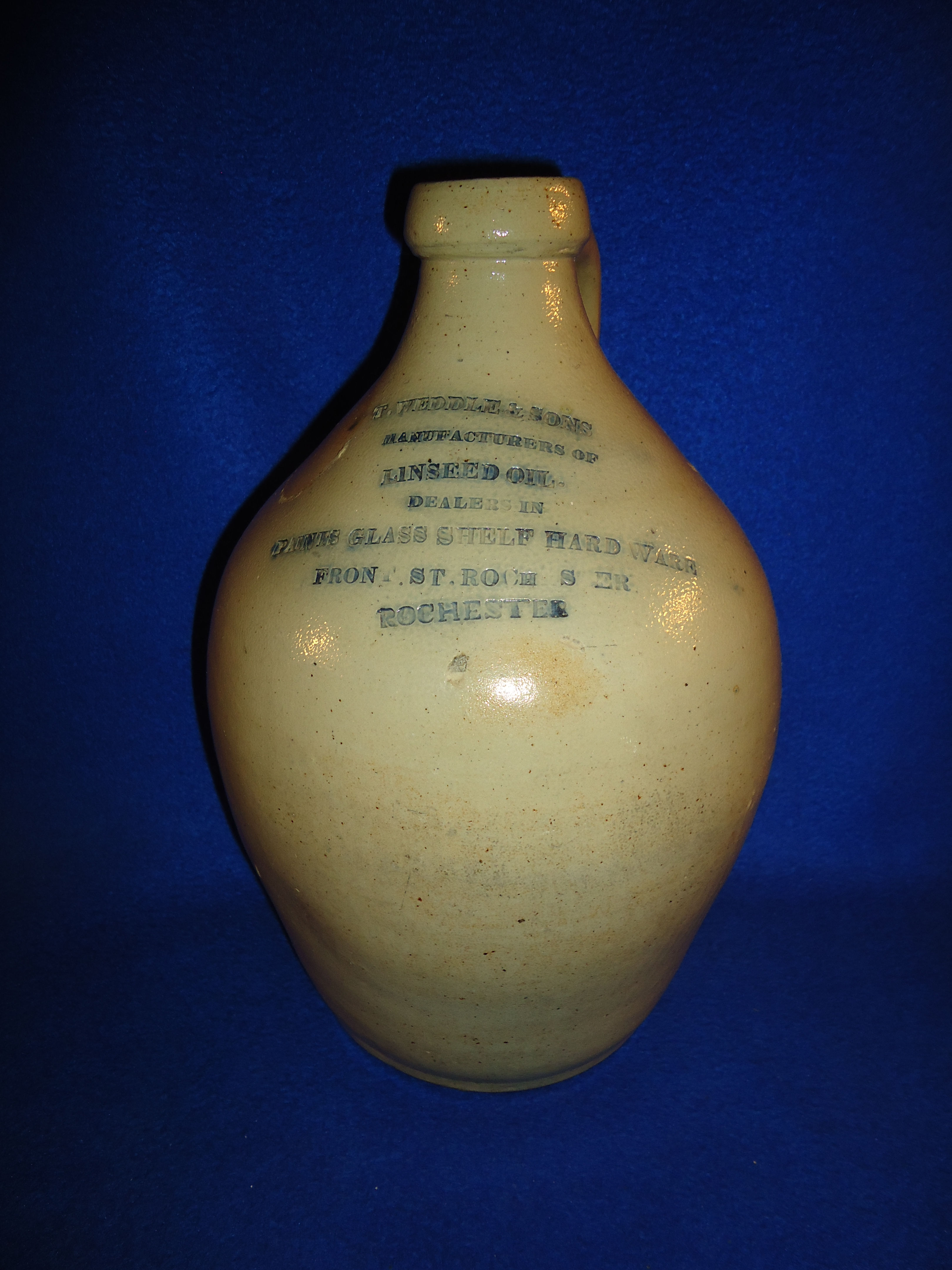 Weddle, Rochester, New York Stoneware Merchant General Store Jug #2753