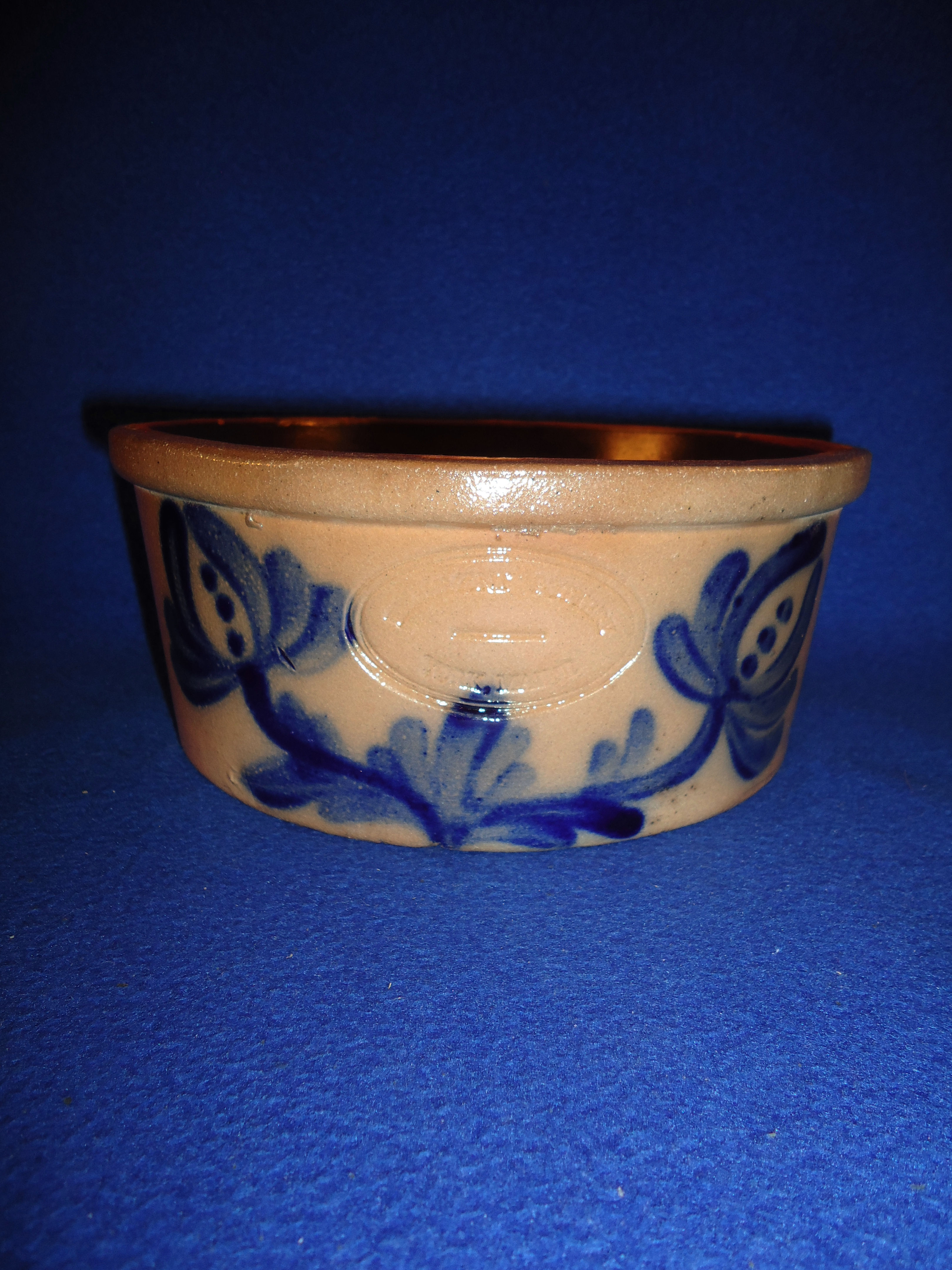 Jerry Beaumont, York, Maine Stoneware Bowl with Tulips #8656