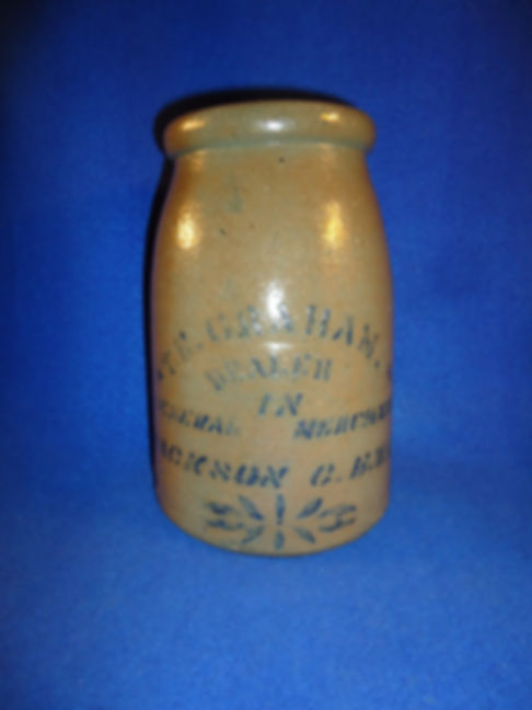 T. F. Graham, Jackson Court House, West Virginia Stoneware Wax Sealer #11958