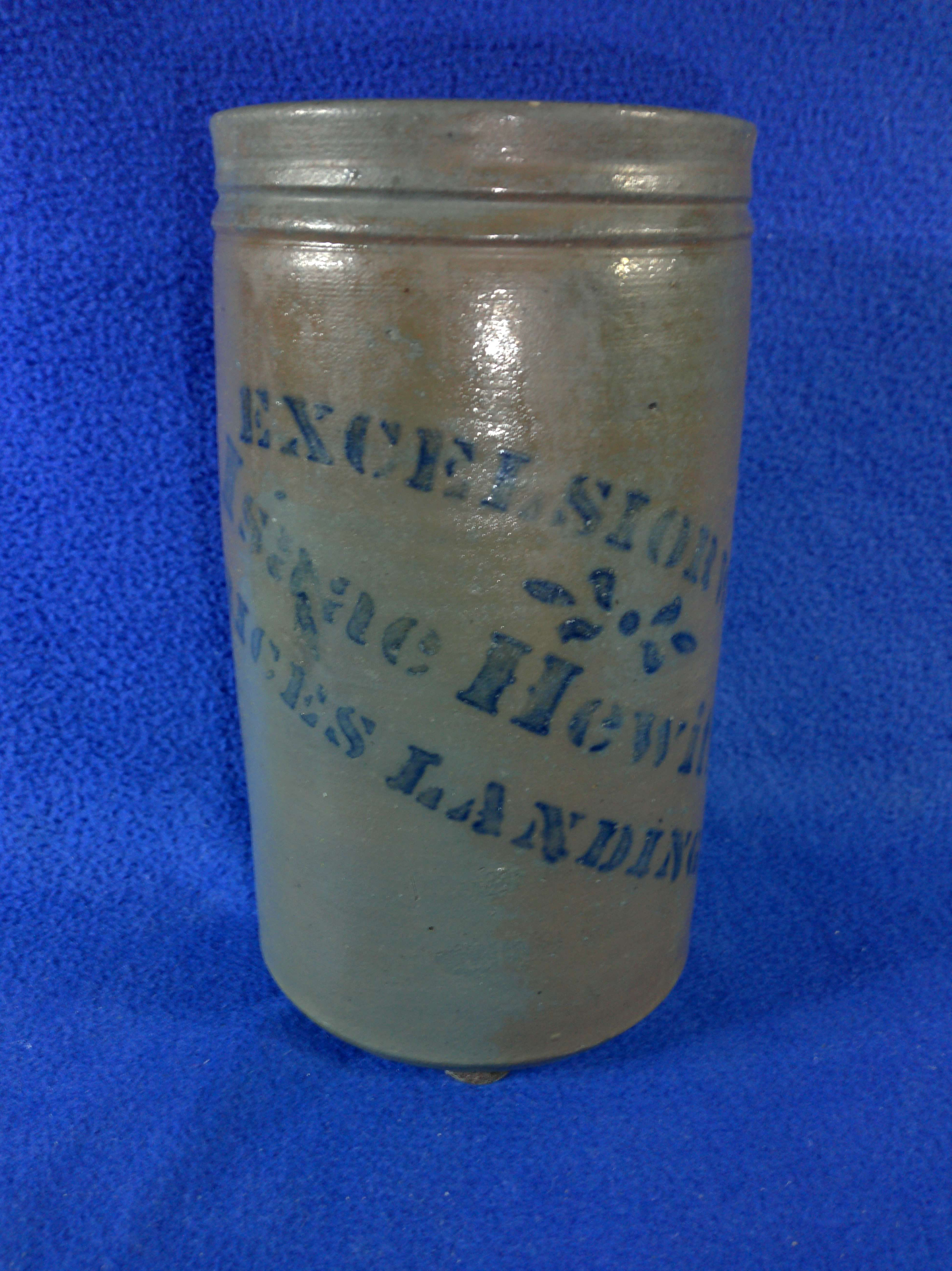 Isaac Hewitt, Rices Landing, Pennsylvania Stoneware Wax Sealer #13147