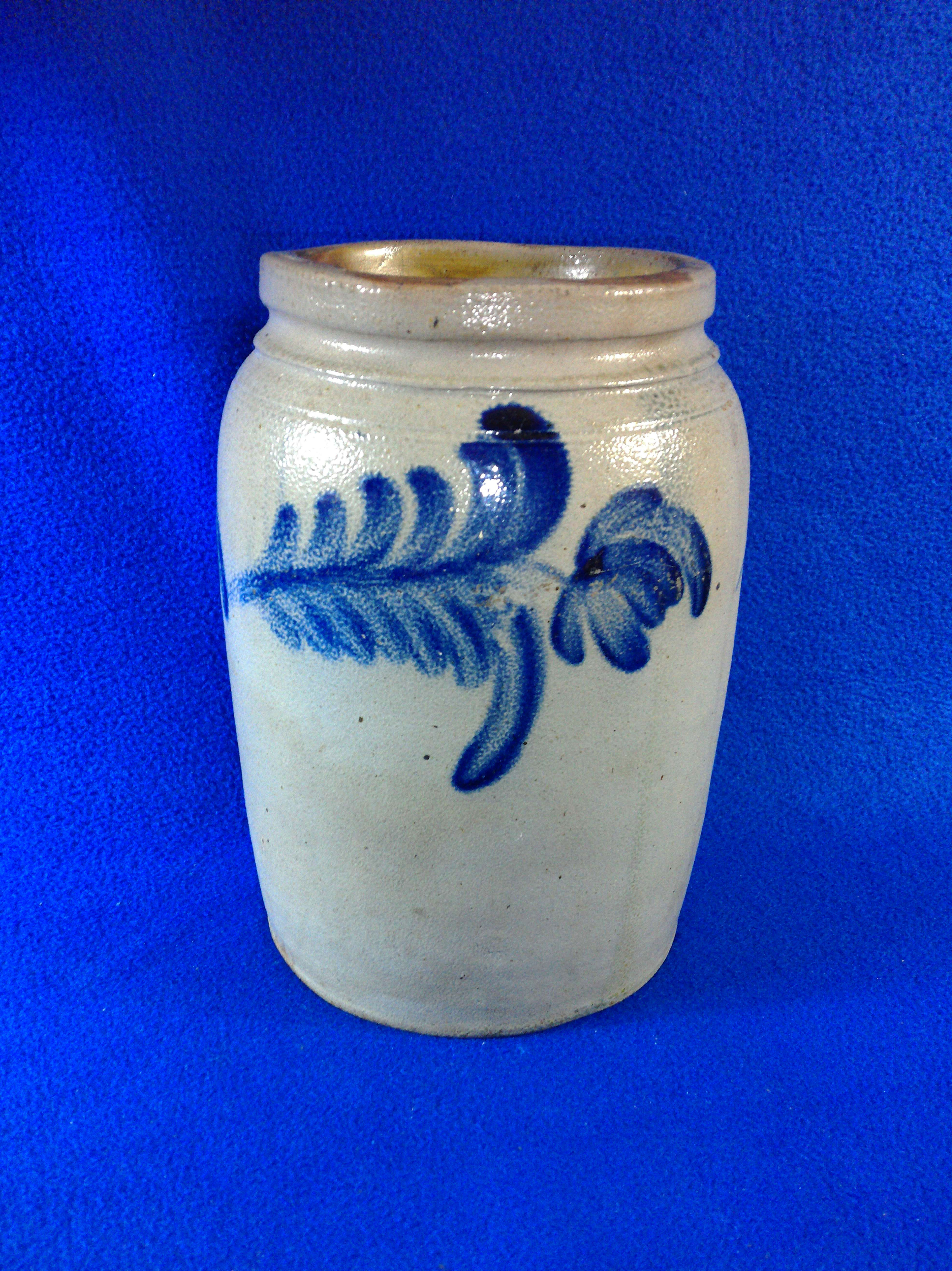 Richard Remmey, Philadelphia, Pennsylvania Stoneware Jar with Tulips #12288