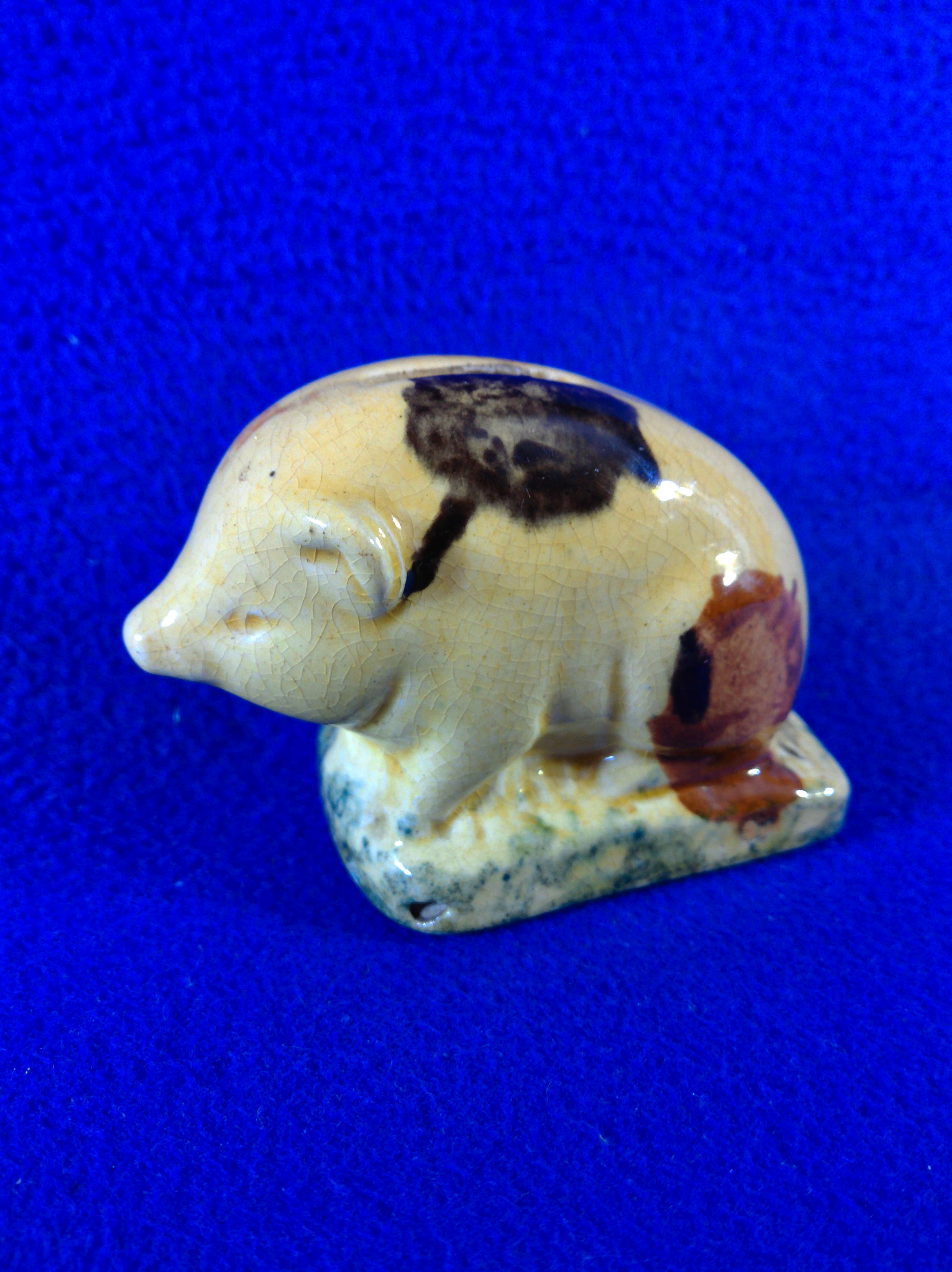 Roseville Pottery, Ohio Stoneware Sponged Pig Bank #12822