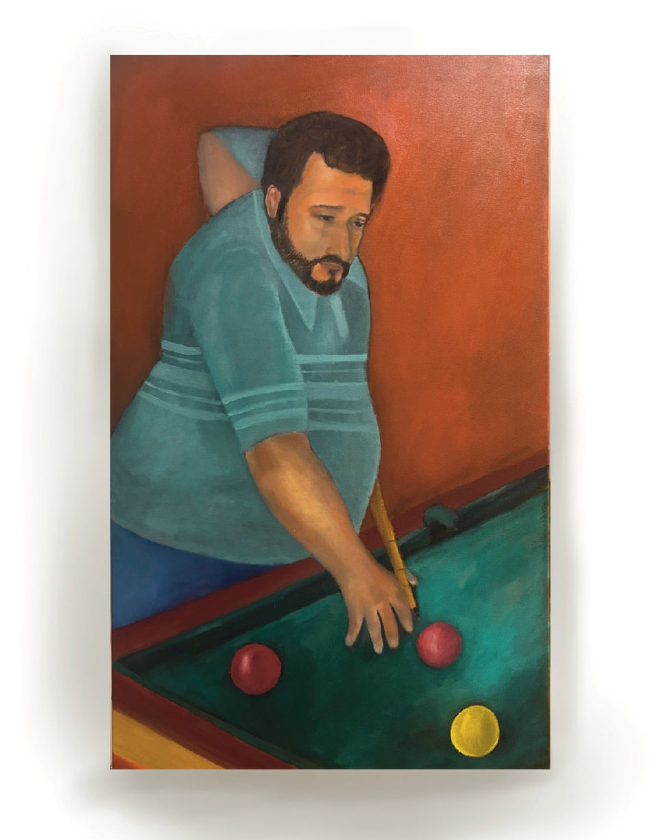 Pai jogando bilhar
100x60
óleo sob tela