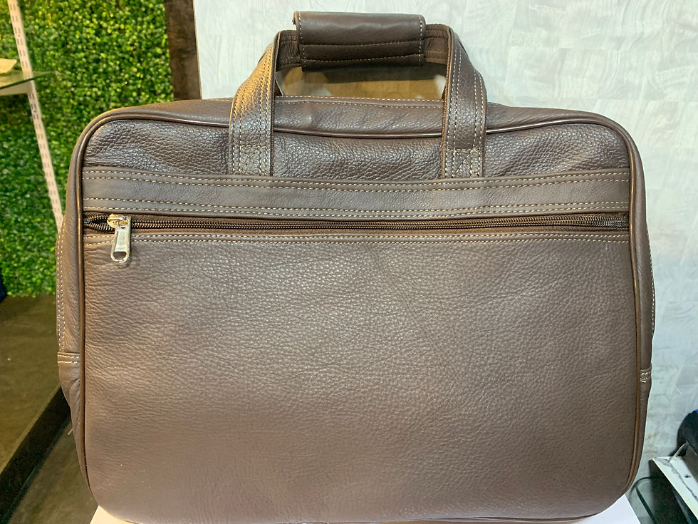 Thumbnail: Yazli leather laptop Bag / 2 zipper big size