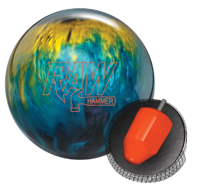 Hammer Raw Hammer - Smoke/Blue/Gold Bowling Ball | Perfection Bowling ...