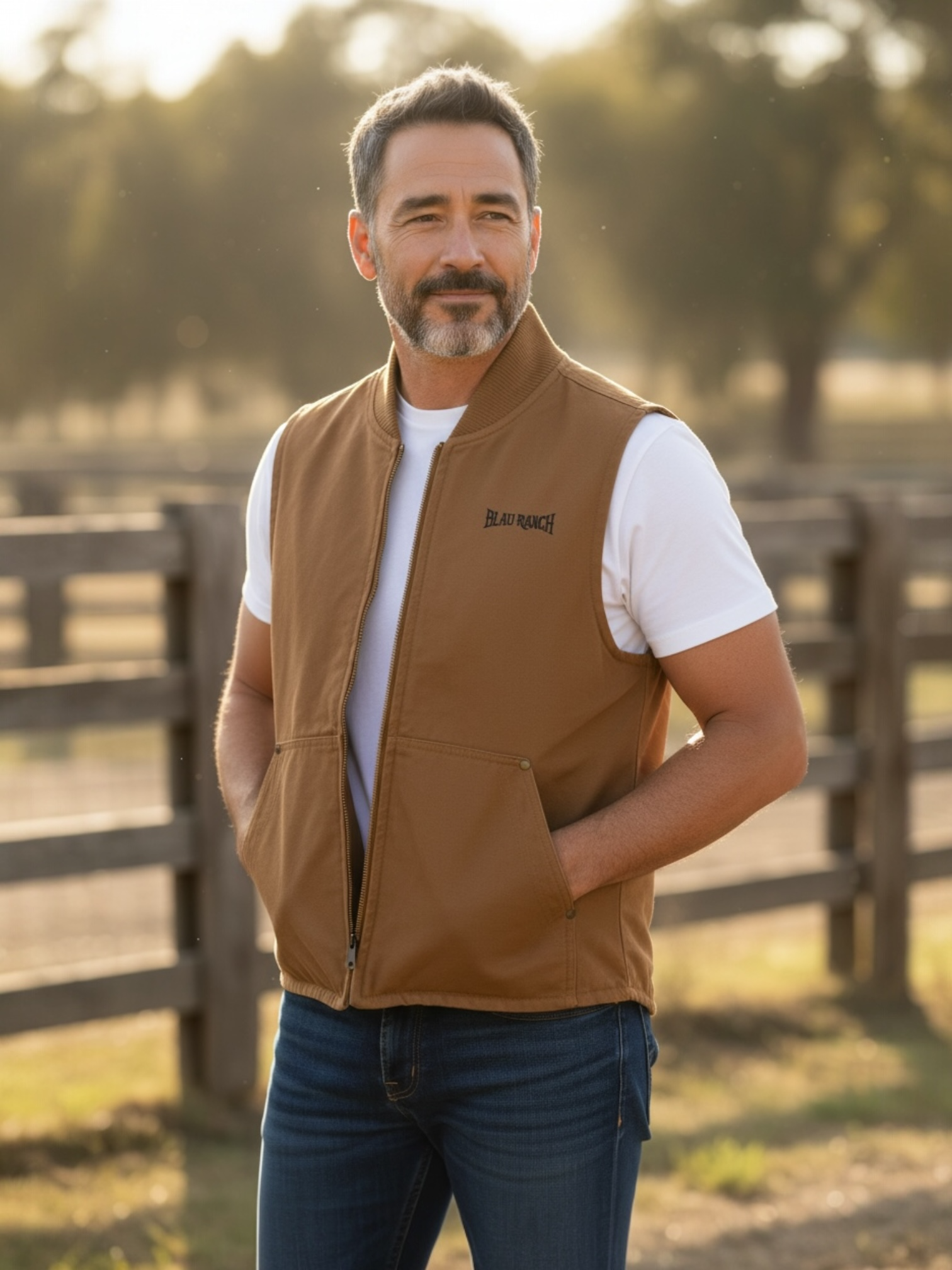 Blau Ranch CornerStone® Unisex Washed Duck Cloth Vest 