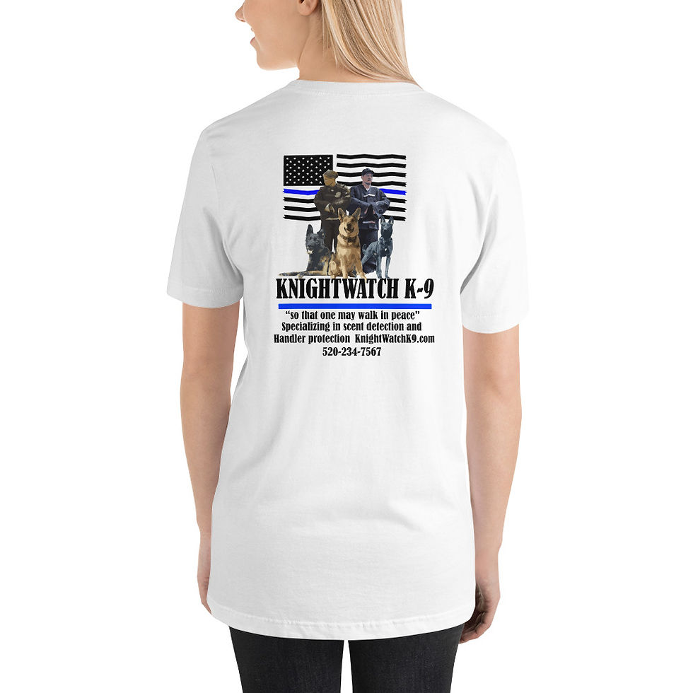 Thumbnail: Knightwatch K9 Unisex 2 People 2 Dogs Staple T-Shirt