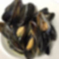 Mussels with garlic and white wine.