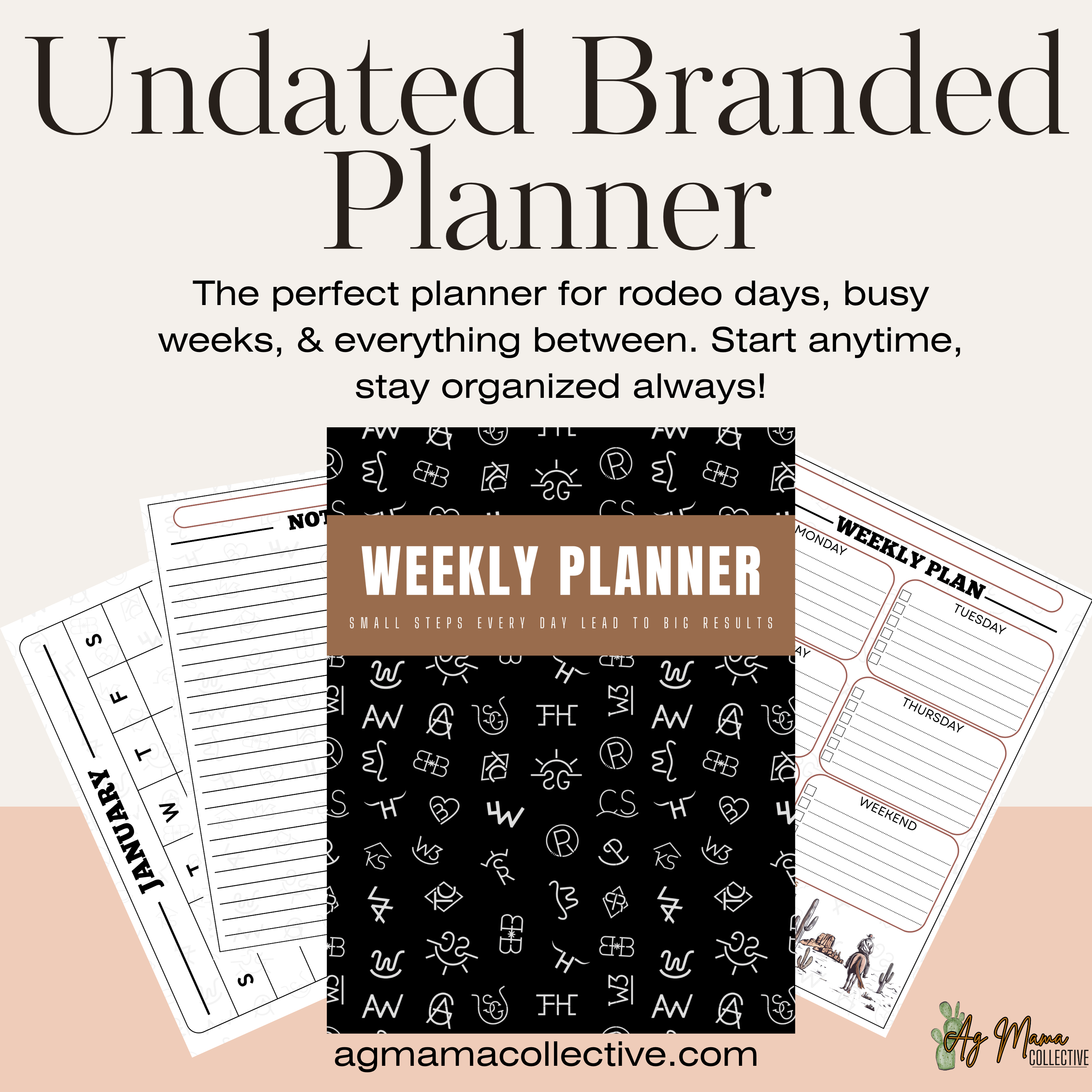 Undated Branded Planner