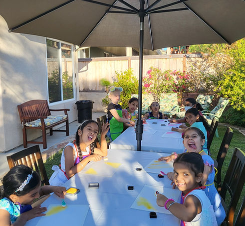 canvas painting party at home in san diego