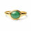 Thumbnail: Band ring with green tourmaline cabochon in 18k yellow gold