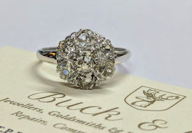 Antique diamonds, 2.2ct diamonds, 18ct gold. Antique jewellery, Goldsmith, Diamond Mounter, Buck & Co Bodmin.