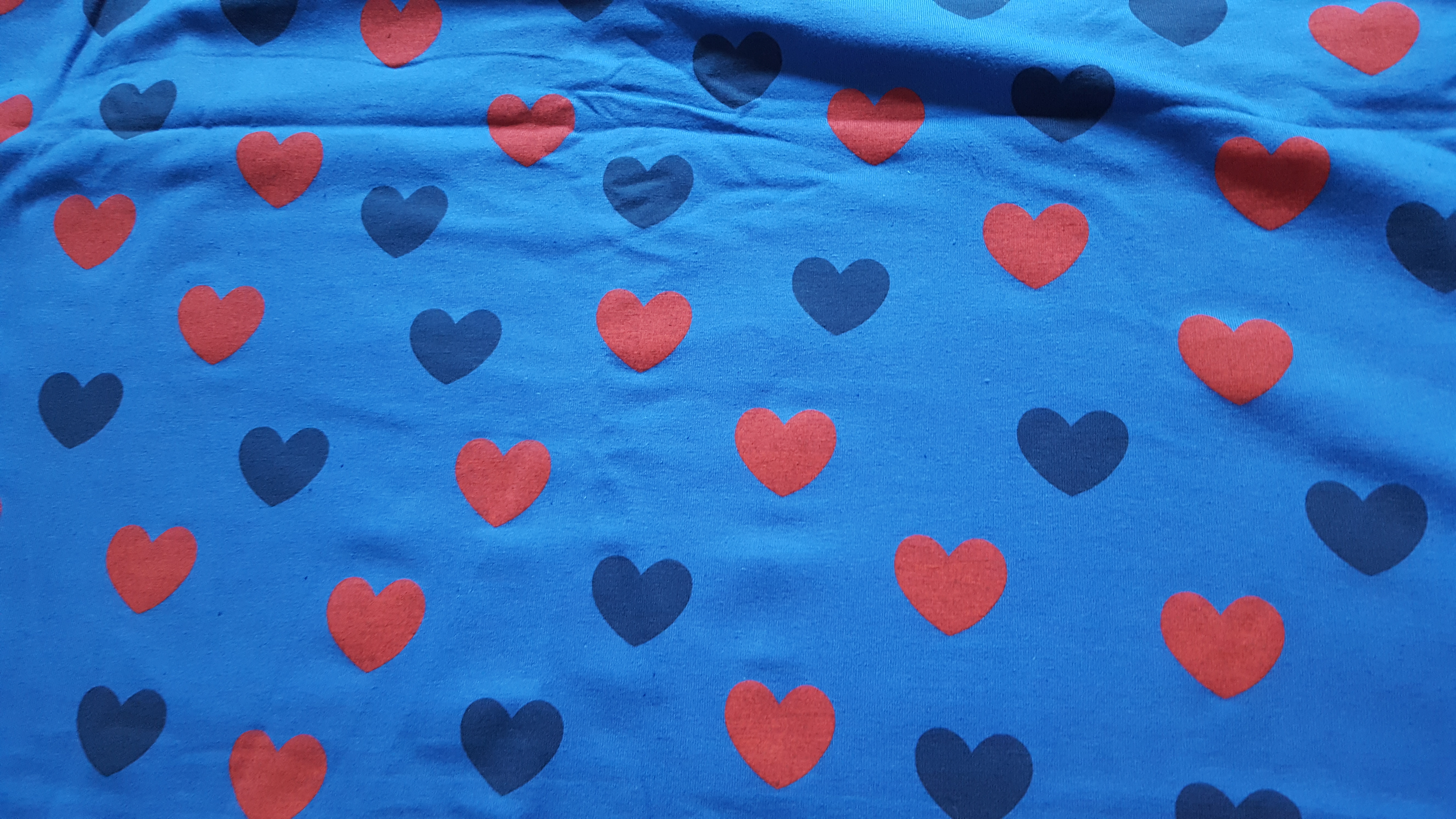 Blauw met hartjes