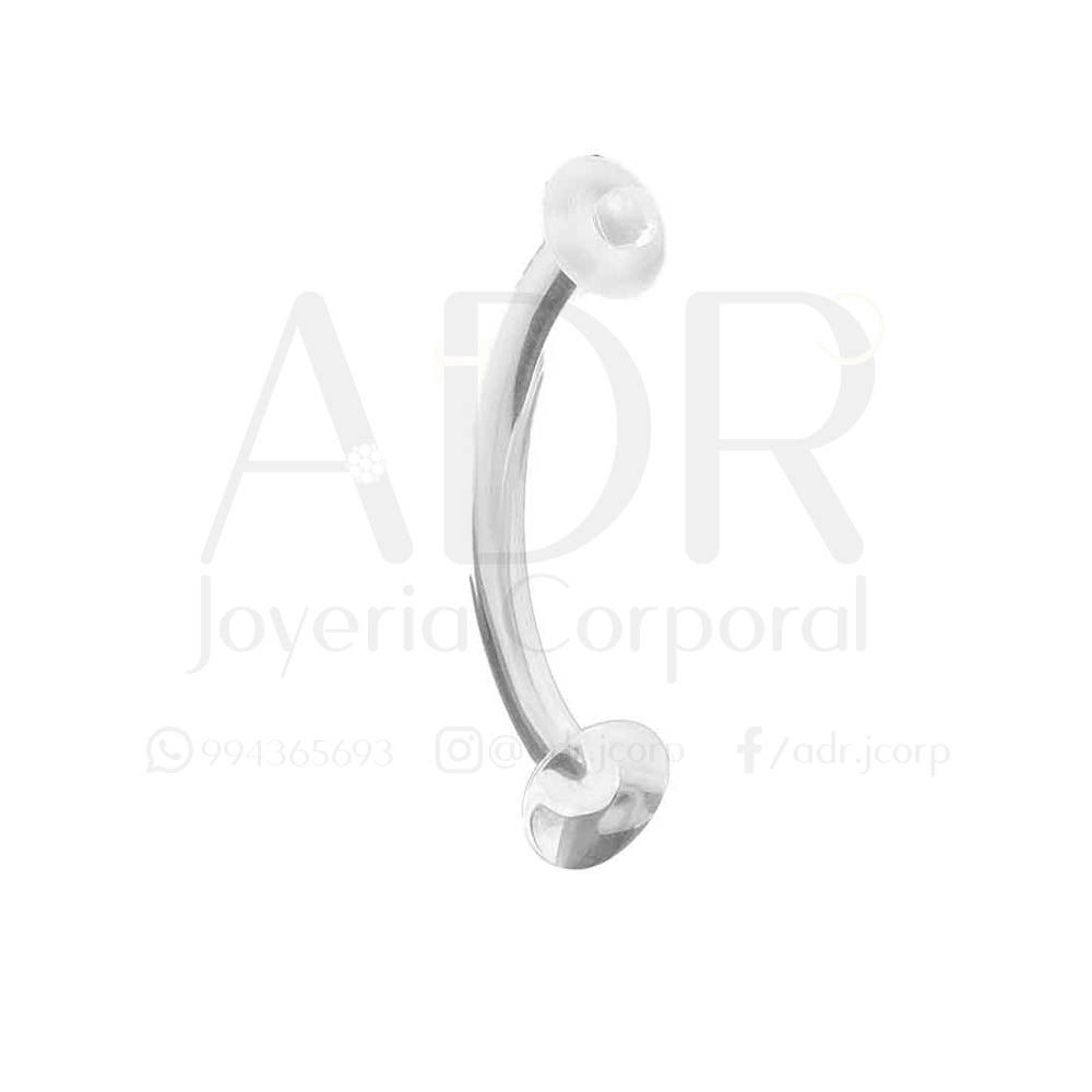 Retenedor Labret Curvo Oring - Piercing Retaniner - ADR Joyería Corporal