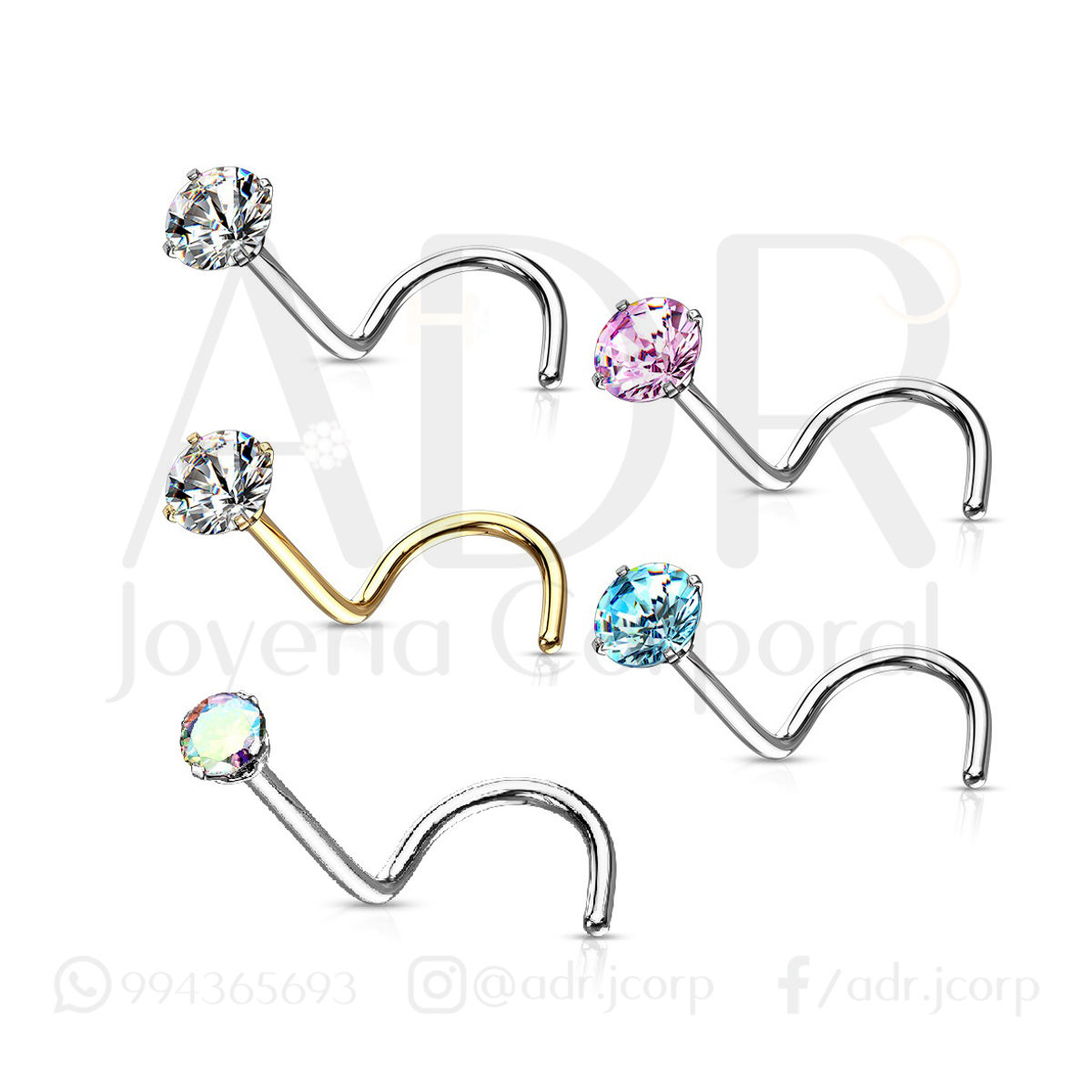 Piercing Nariz Titanio - Arete Nostril - ADR Joyería Corpora