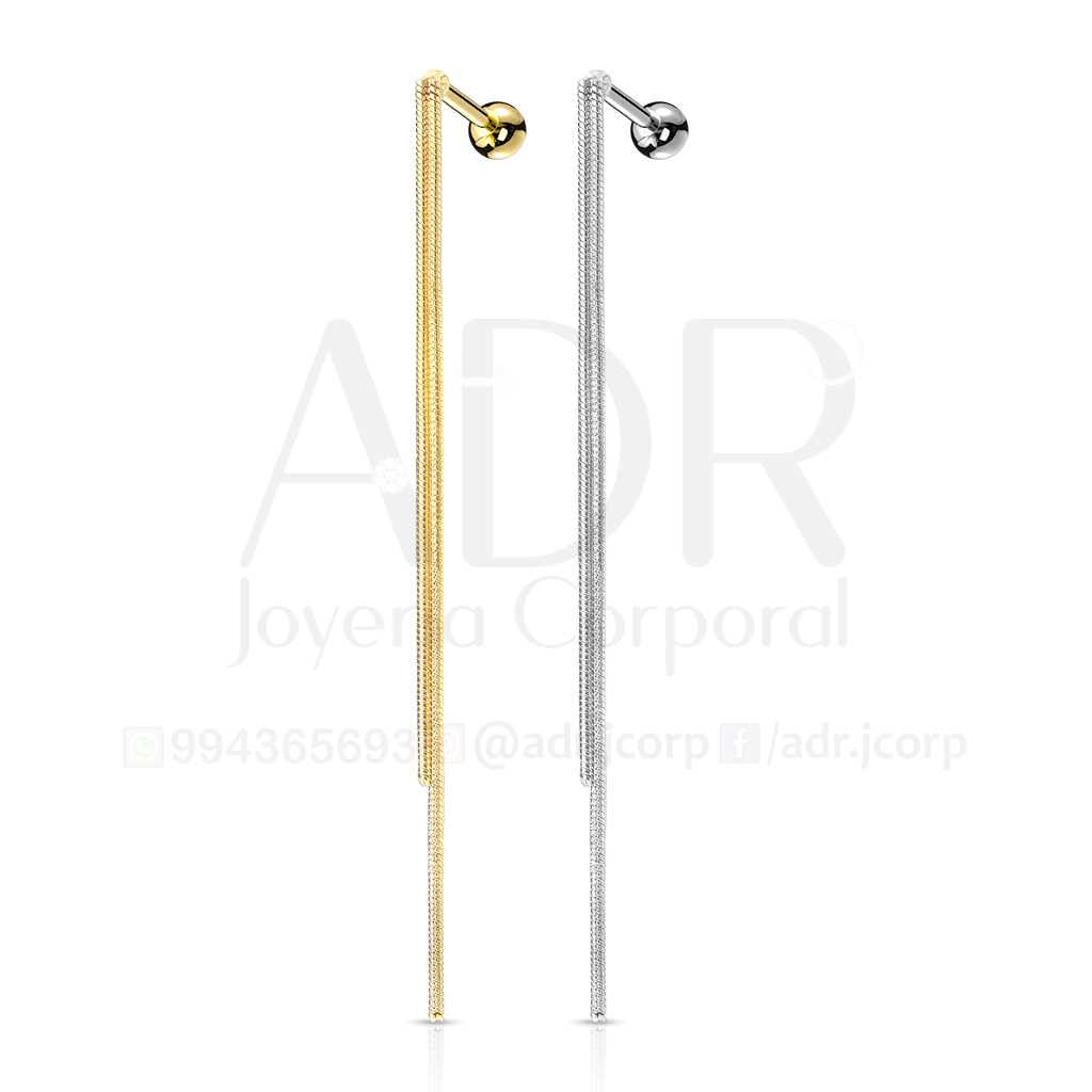 Piercing Oreja - Arete Barbell - ADR Joyería Corporal