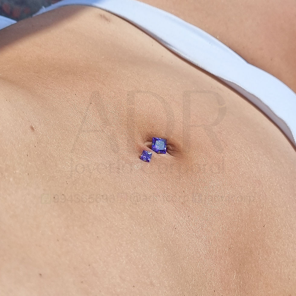 Miniatura: Piercing Ombligo Rombo Zircon - Navel Arete - ADR Joyería Corporal
