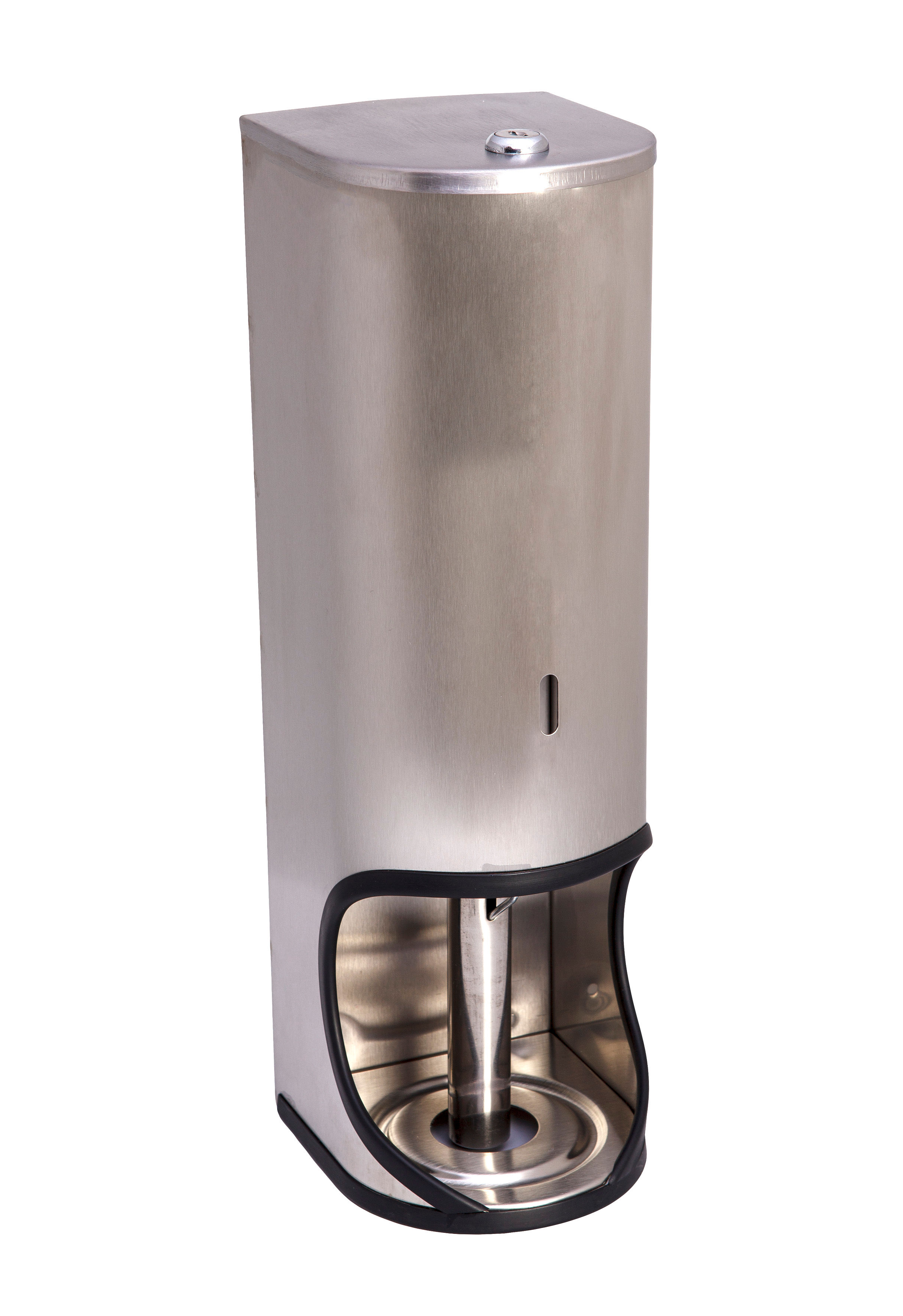TR3 TOILET ROLL HOLDER - LOCKABLE - STAINLESS STEEL