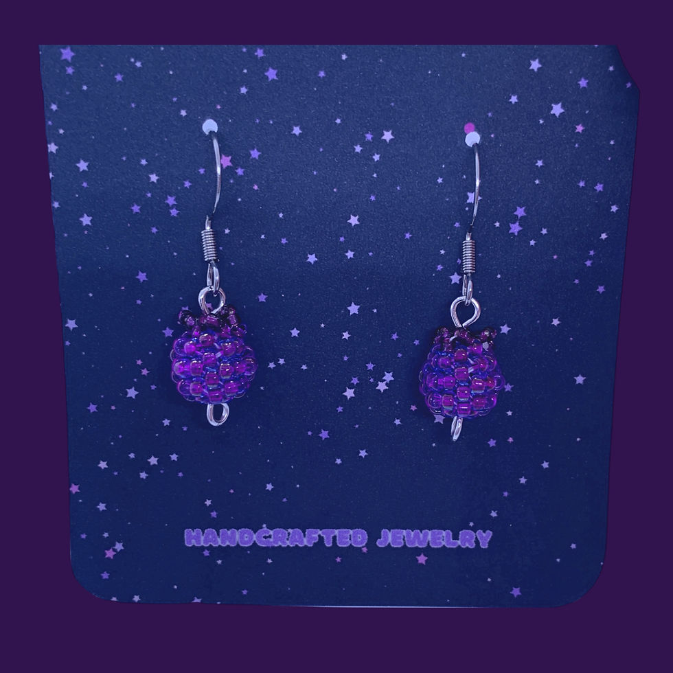 Thumbnail: Small blackberry earrings