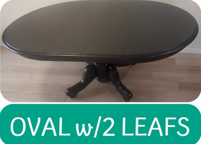 Thumbnail: FOUR (4) SOLID WOOD DINING CHAIRS [by ASHLEY] with COORDINATING SOLID WOOD TABLE