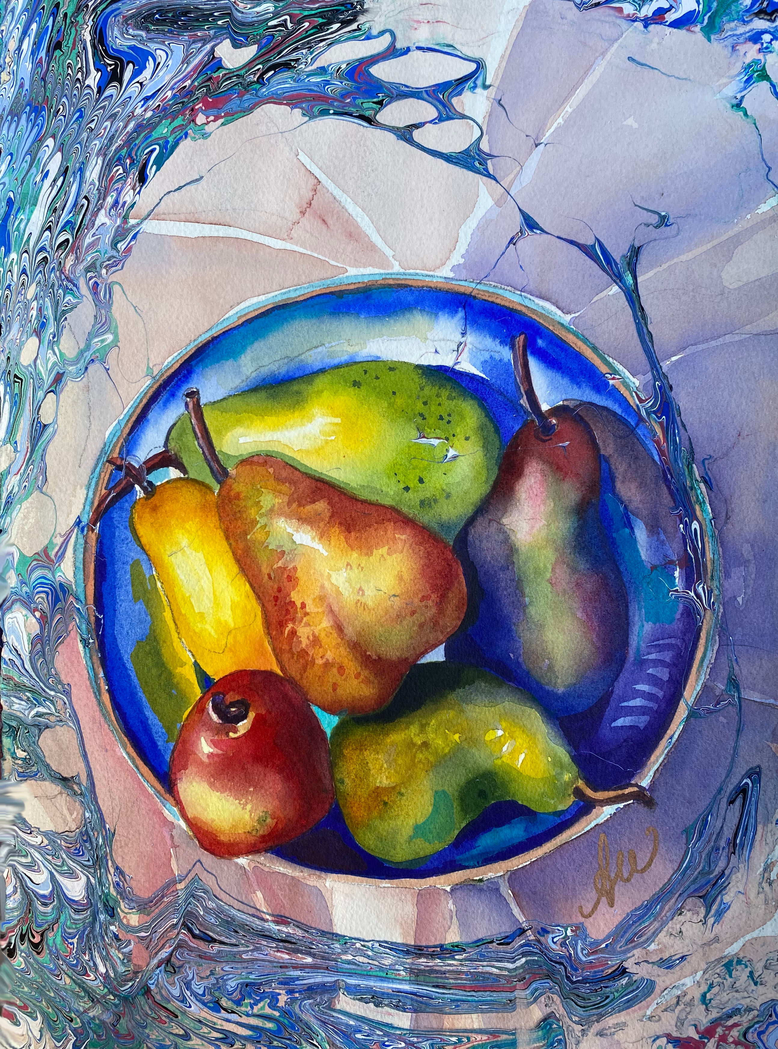 "Pears and Bowl" -- SOLD Prints Available