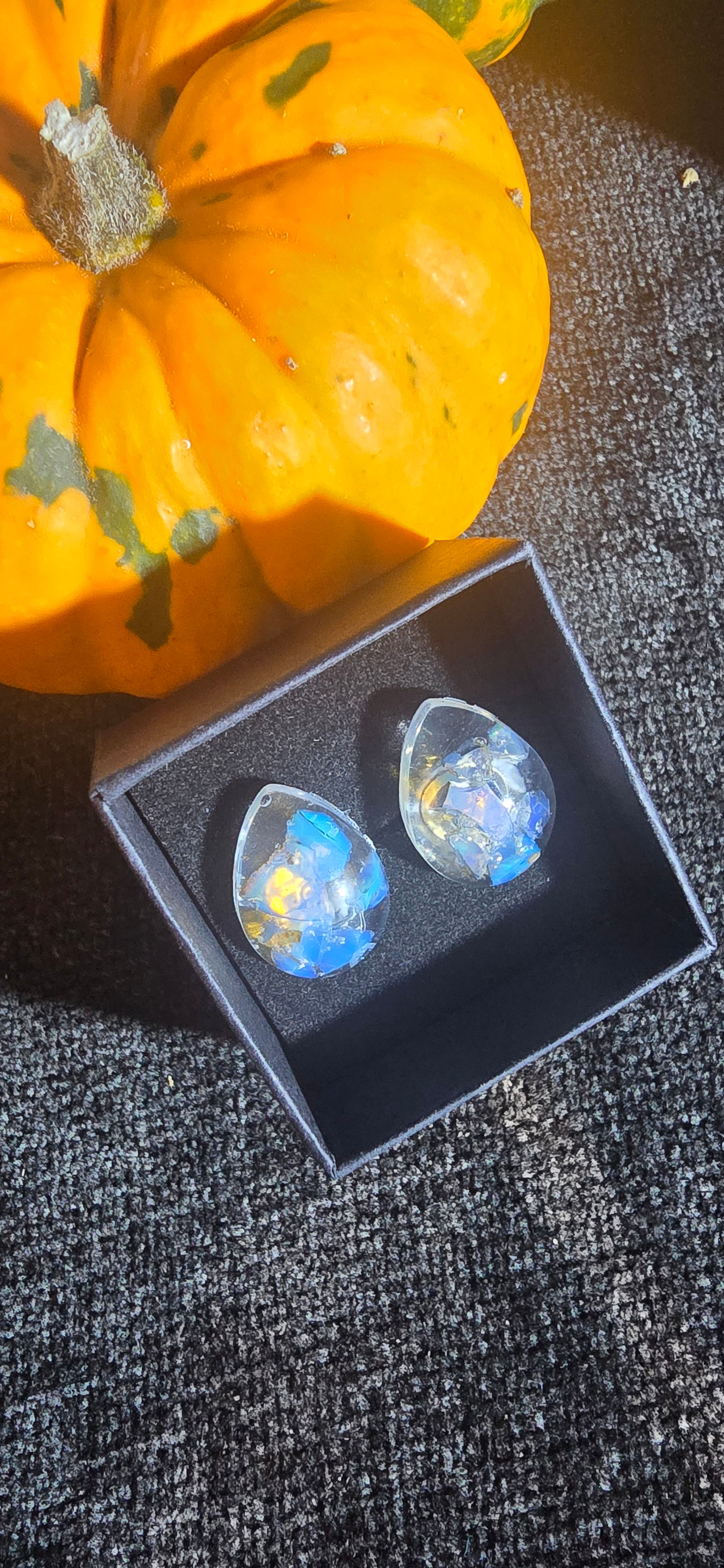 opal drop studs