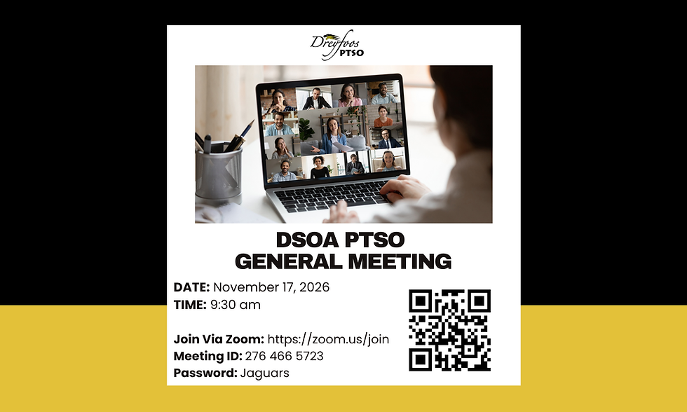 Virtual PTSO General Body Meeting