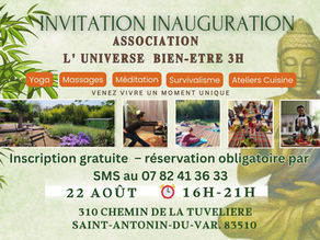 GRANDE INAUGURATION – L’Univers Bien-Être 3H